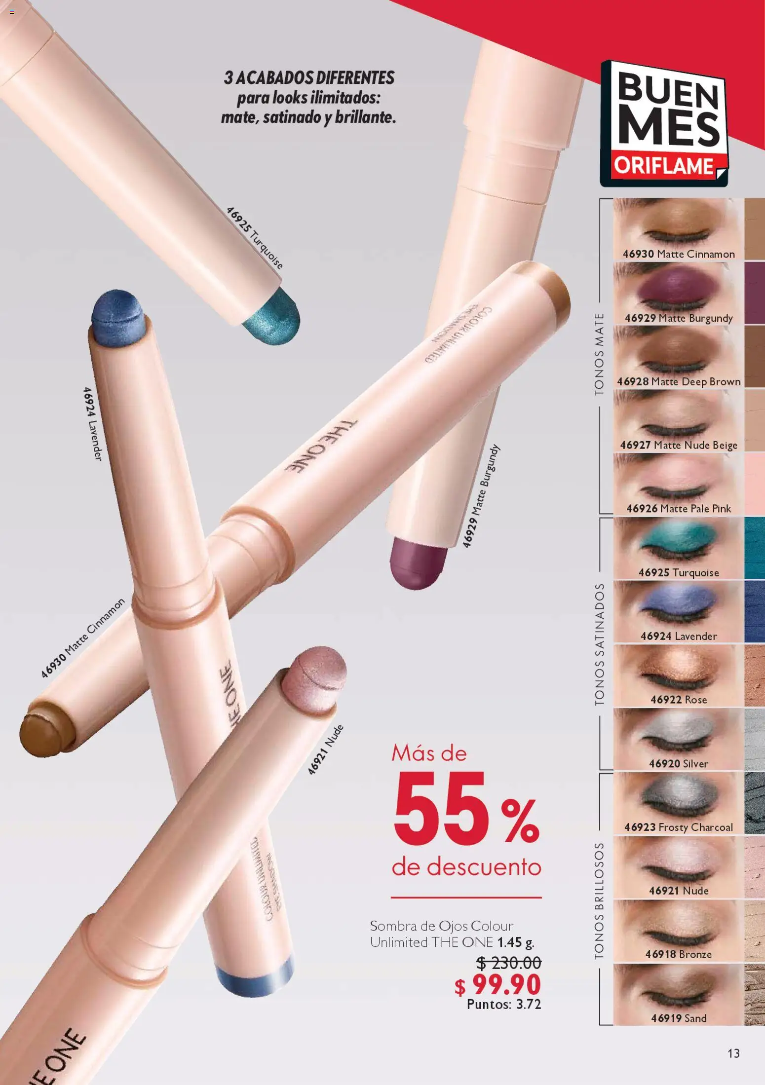 Nuevas ofertas de Oriflame válidas en toda la República Mexicana desde el 25.10.2025. ¡Encuentra las mejores ofertas en Oriflame Buen Fin! | Página: 13 | Productos: Sombra, Mate