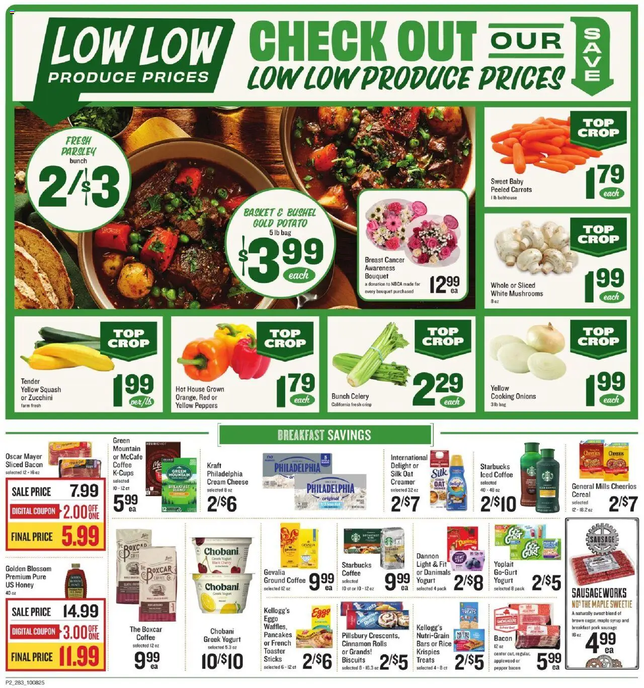 Lowes Foods Ad - valid from 08.10.2025 | Page: 2 | Products: Toaster, Zucchini, Cheese, Rice