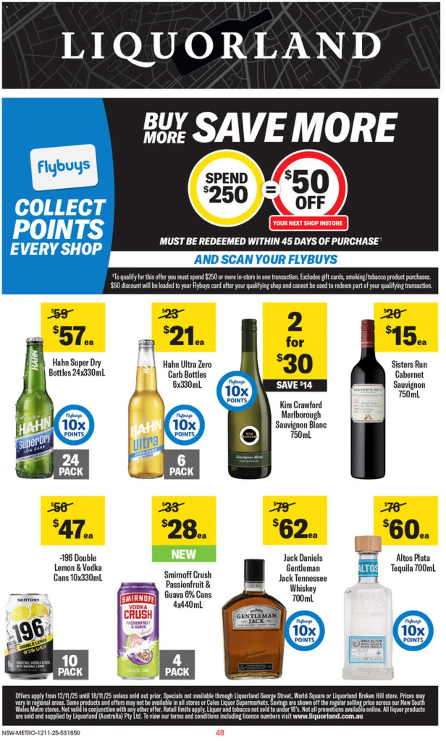 Liquorland catalogue - valid from 12.11.2025 | Page: 1 | Products: Passionfruit, Vodka, Whiskey, Lemon
