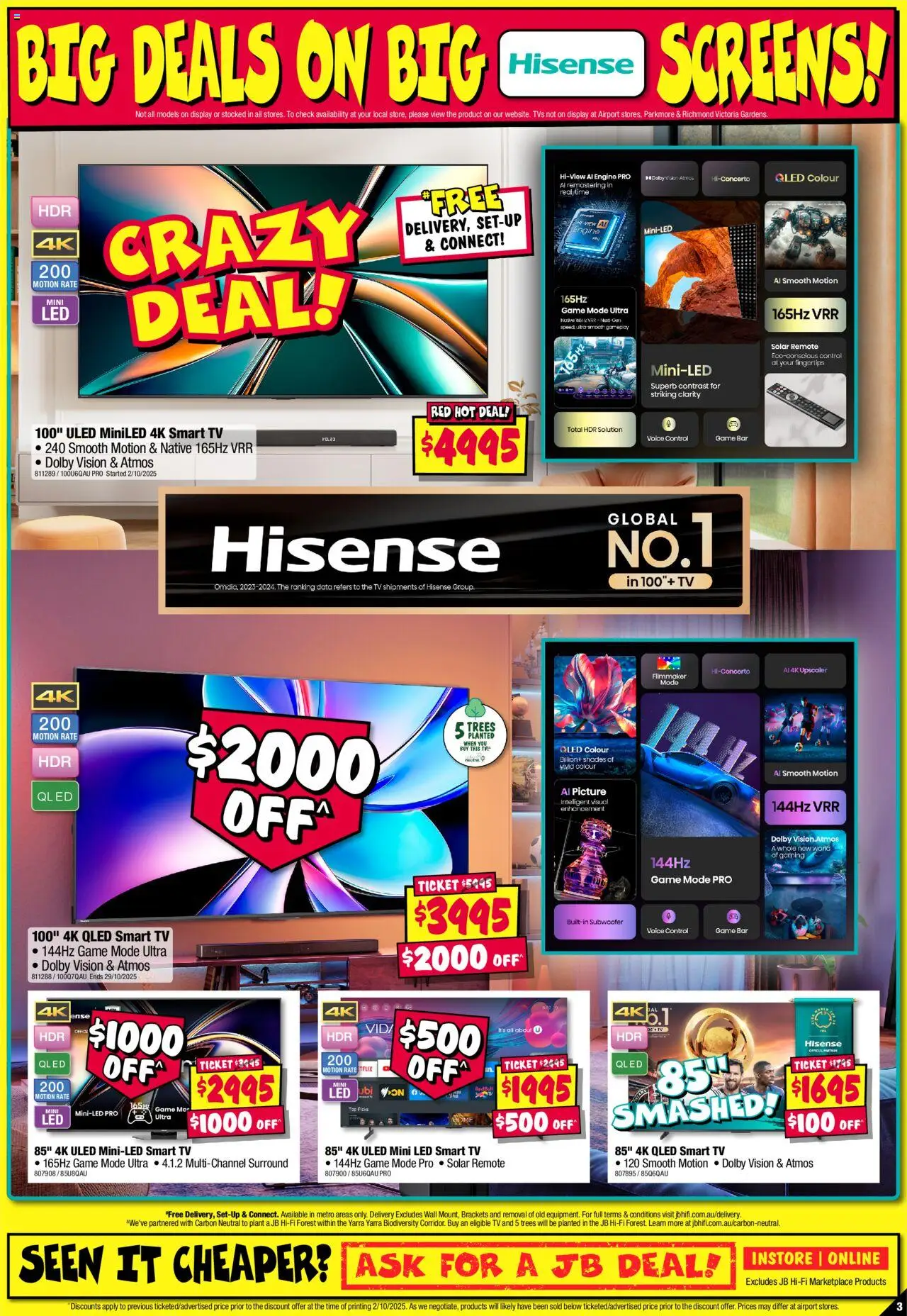 JB Hi-Fi catalogue - valid from 16.10.2025 | Page: 3 | Products: Native, Plant, Tv, Smart tv