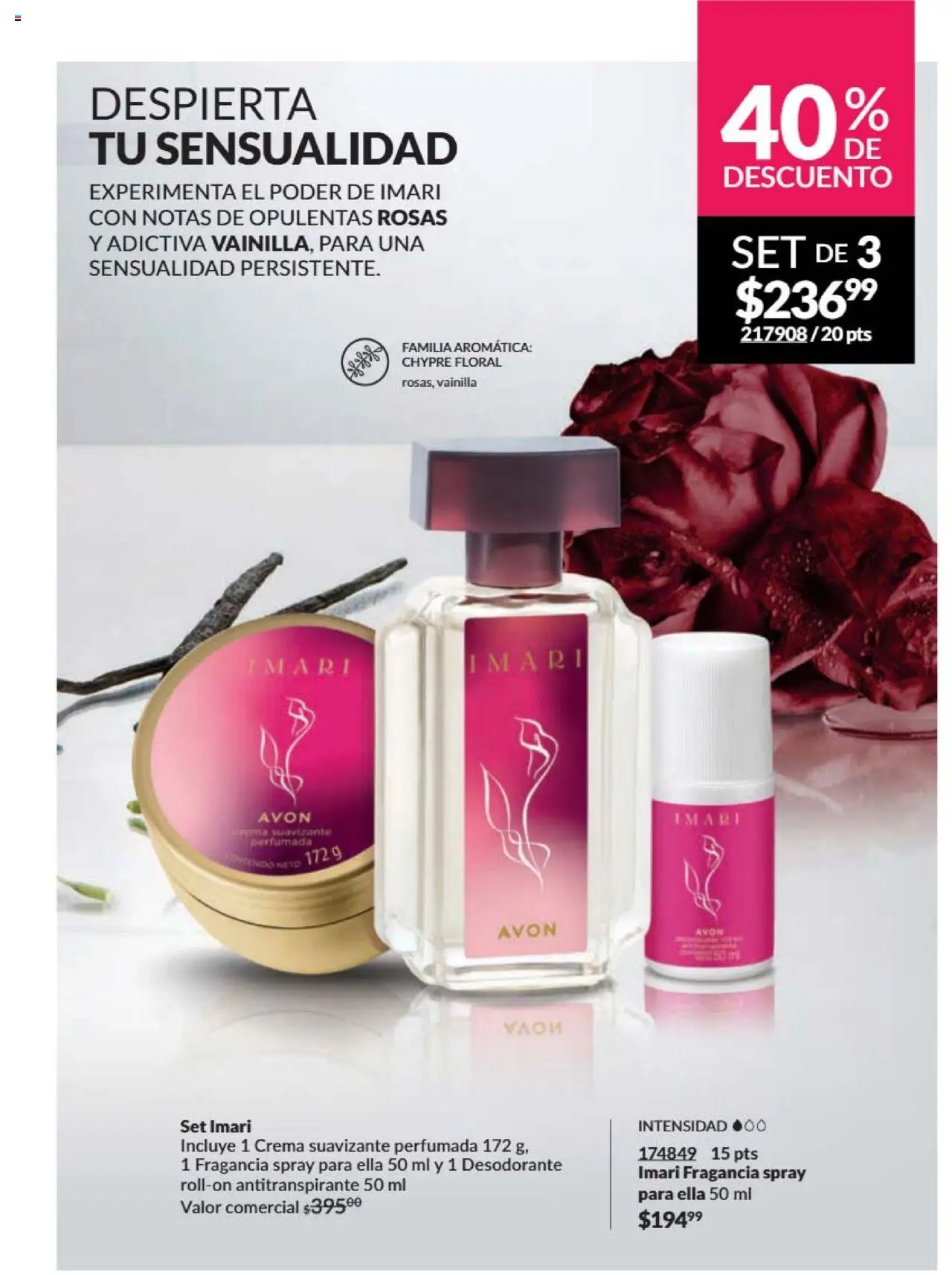 Nuevas ofertas de AVON válidas en toda la República Mexicana desde el 09.10.2025. ¡Encuentra las mejores ofertas en AVON - Campaña 16 2025! | Página: 105 | Productos: Desodorante, Antitranspirante, Crema, Suavizante
