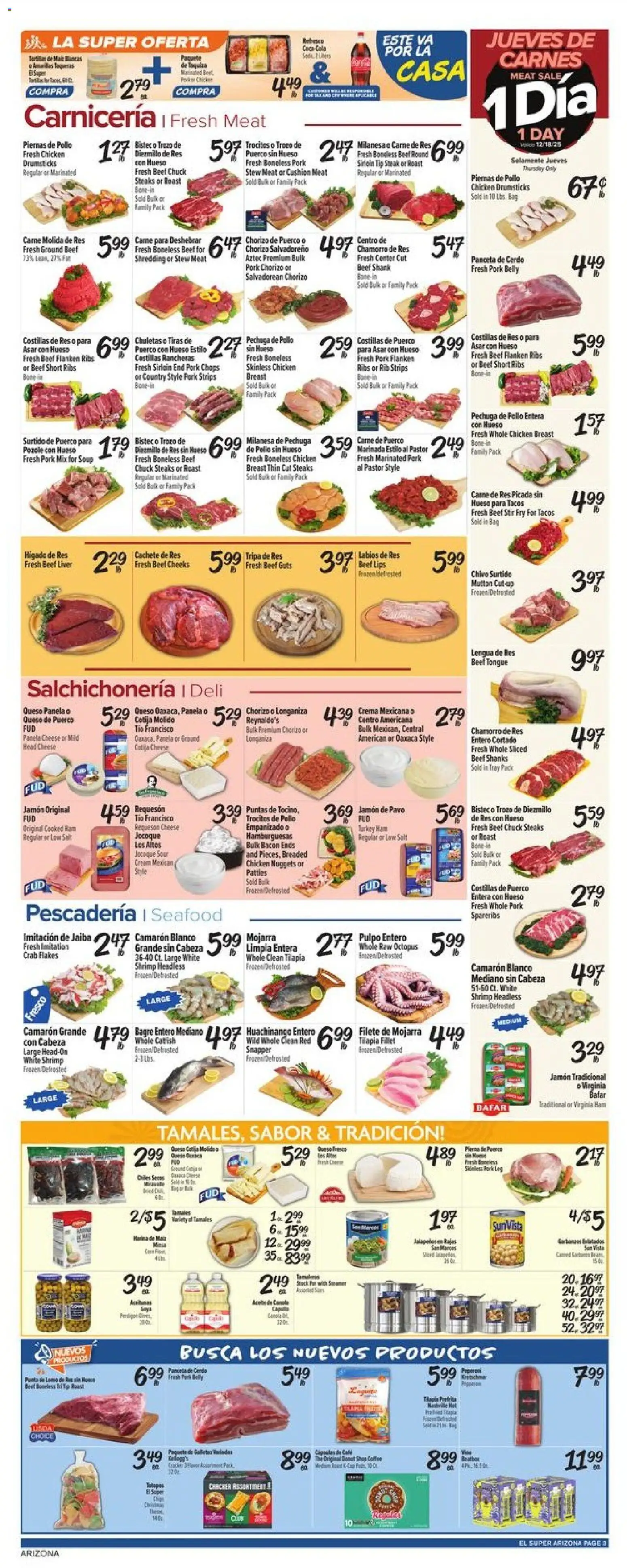 El Super Weekly Ad - AK - valid from 17.12.2025 | Page: 3 | Products: Sour cream, Beef, Cream, Flakes
