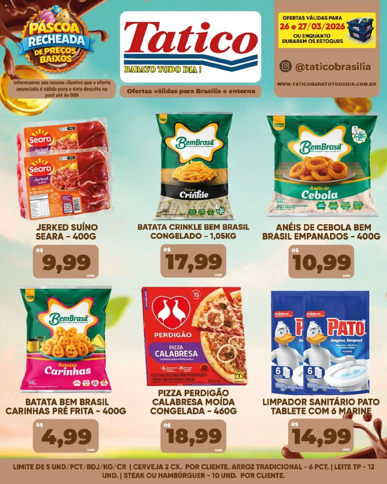 Tatico Folheto - válido de 26.03.2026 | Página: 22 | Produtos: Linguiça, Leite, Cerveja, Batata
