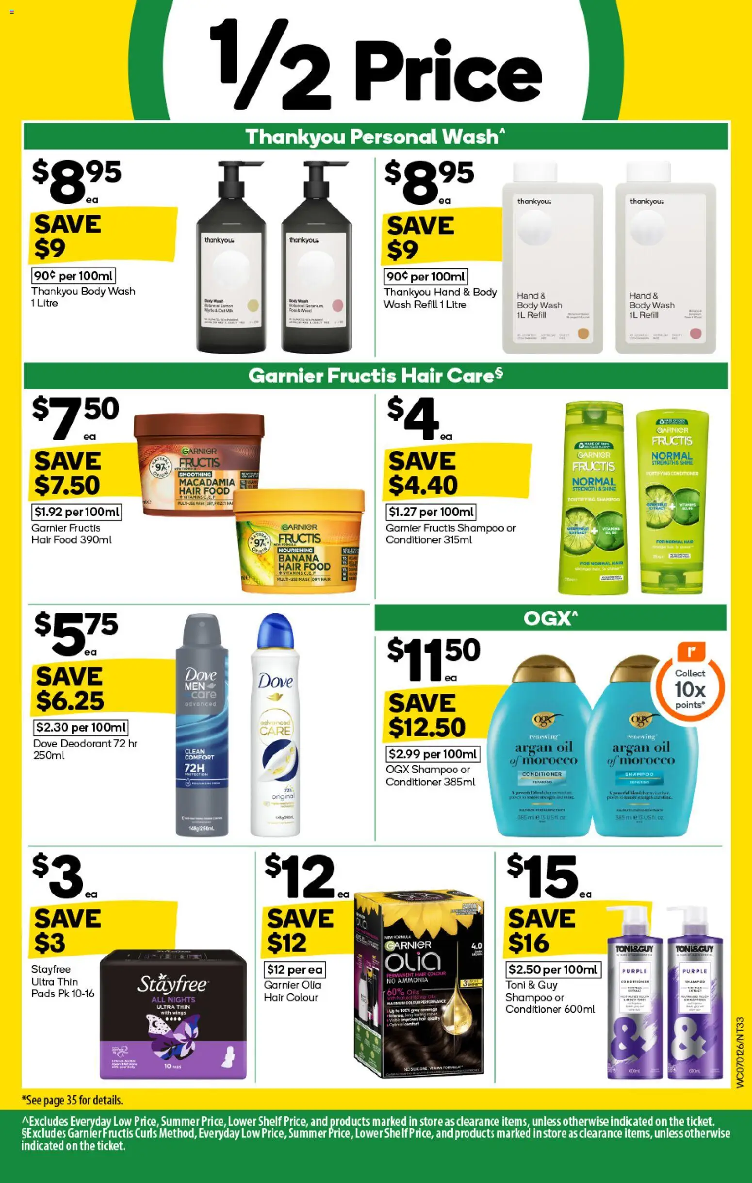 Woolworths catalogue - valid from 07.01.2026 | Page: 33 | Products: Conditioner, Hair colour, Deodorant, Argan oil