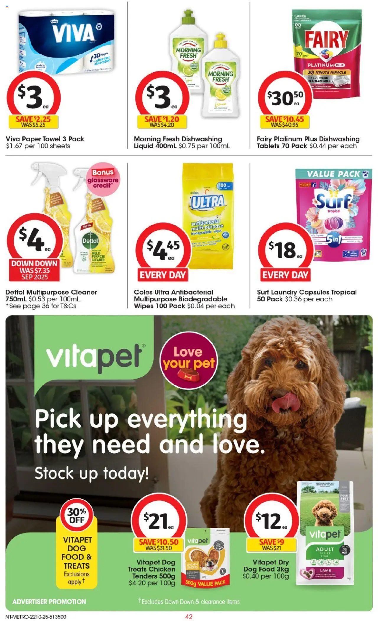 Coles catalogue - valid from 22.10.2025 | Page: 43 | Products: Cleaner, Glassware, Lemon, Laundry