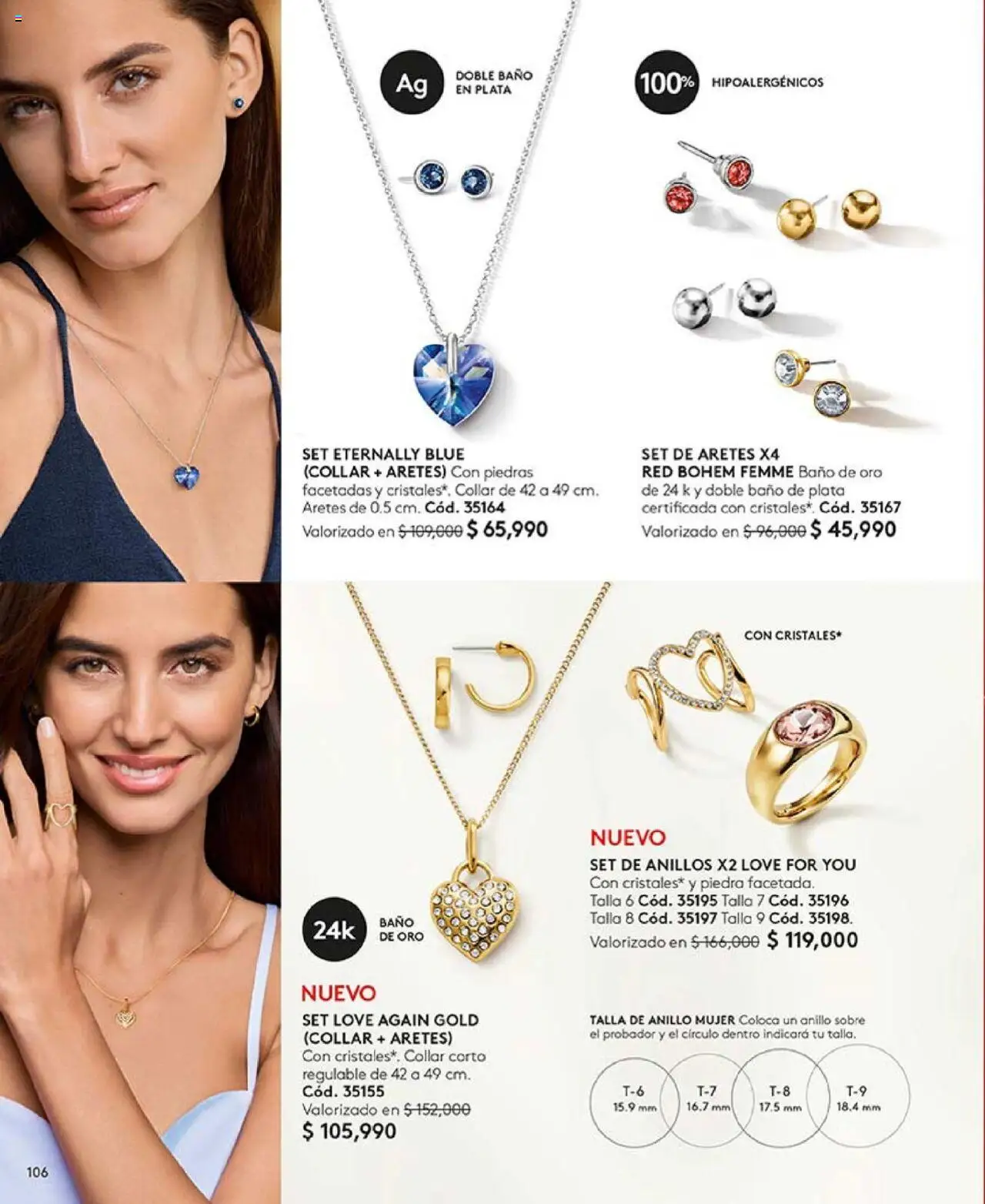 Ésika revista - valida desde el 14.10.2025 | Página: 106 | Productos: Anillo, Aretes, Sobre, Collar