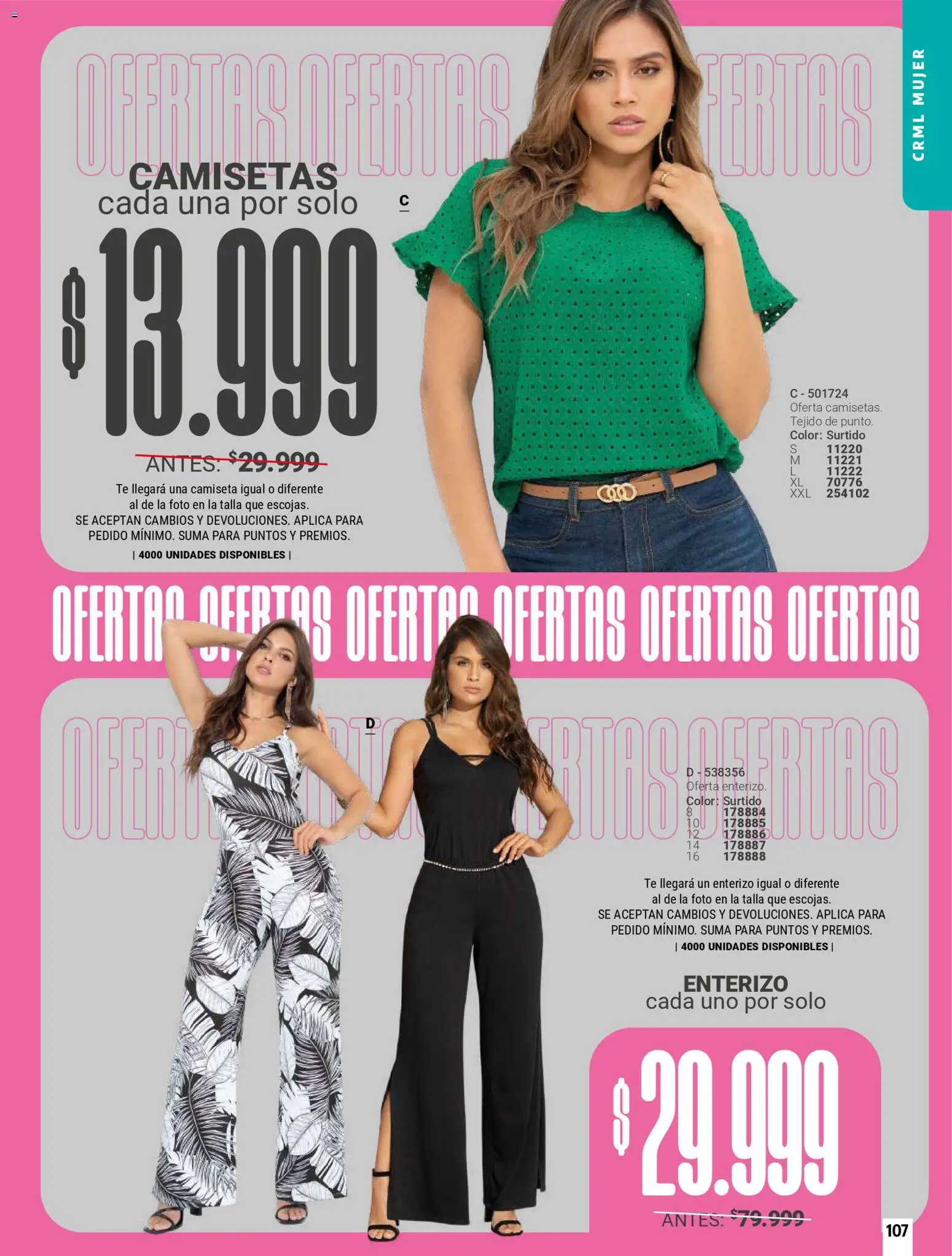 Carmel revista - valida desde el 01.06.2026 | Página: 107 | Productos: Té, Camiseta, Enterizo