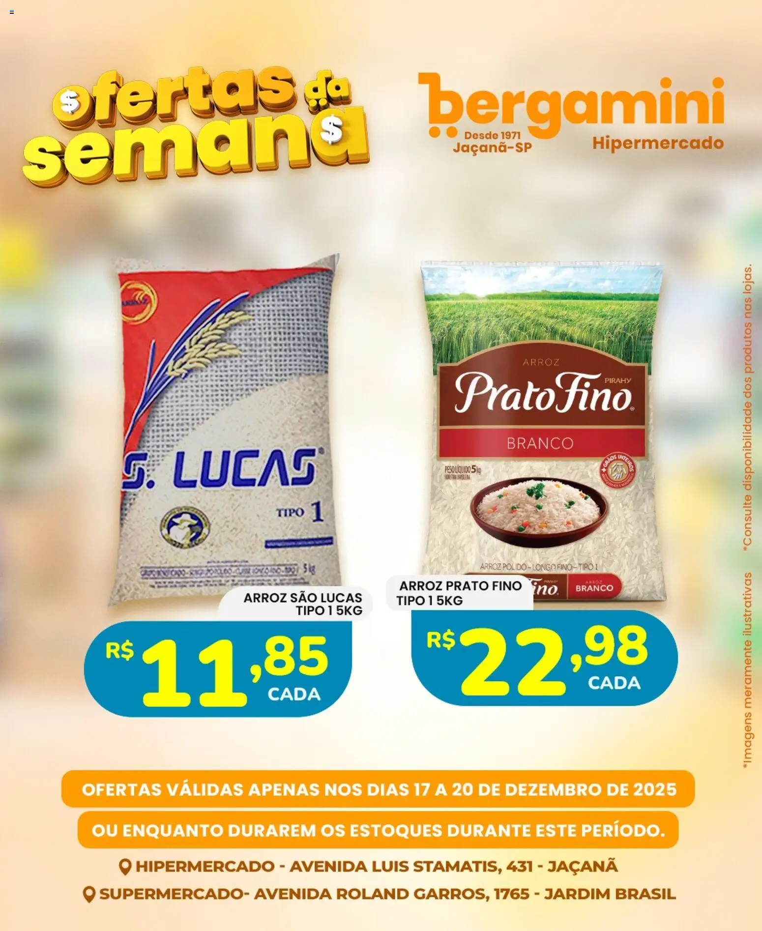 Supermercado Bergamini Folheto - válido de 17.12.2025 | Página: 5 | Produtos: Arroz