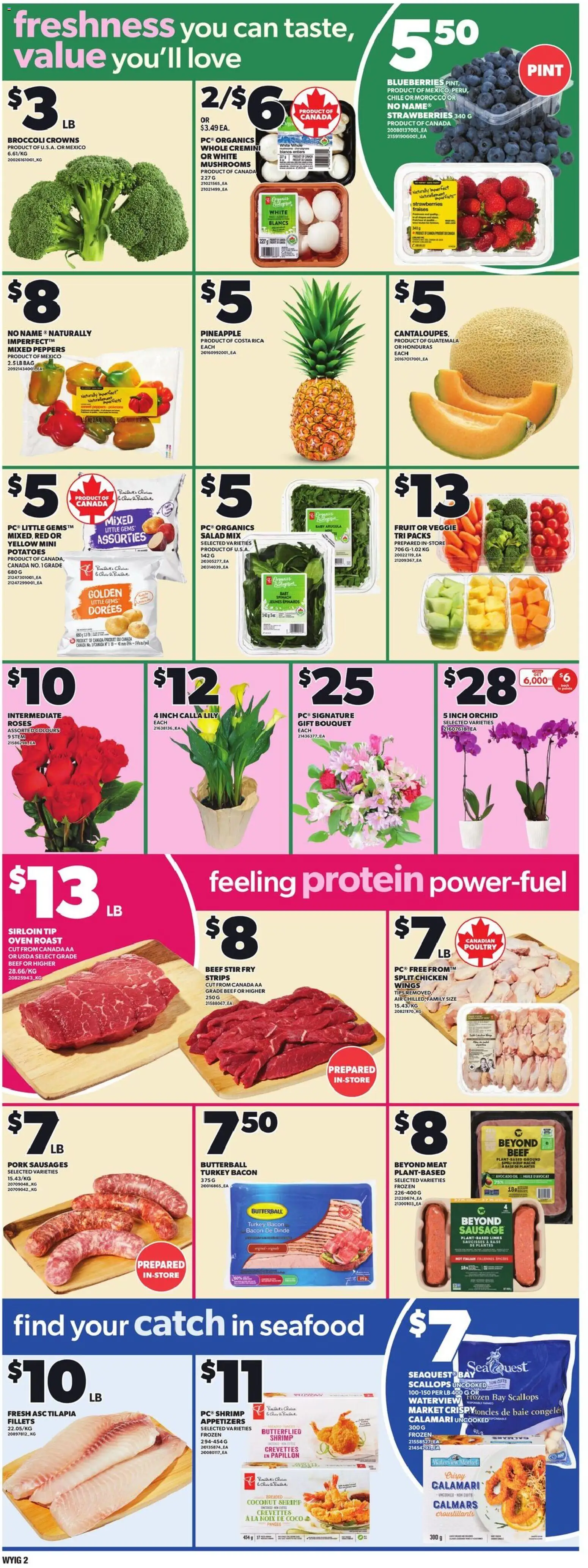 Loblaws flyer valid from 08.01.2026 | Page: 5 | Products: Strawberries, Oven, Oil, Chicken