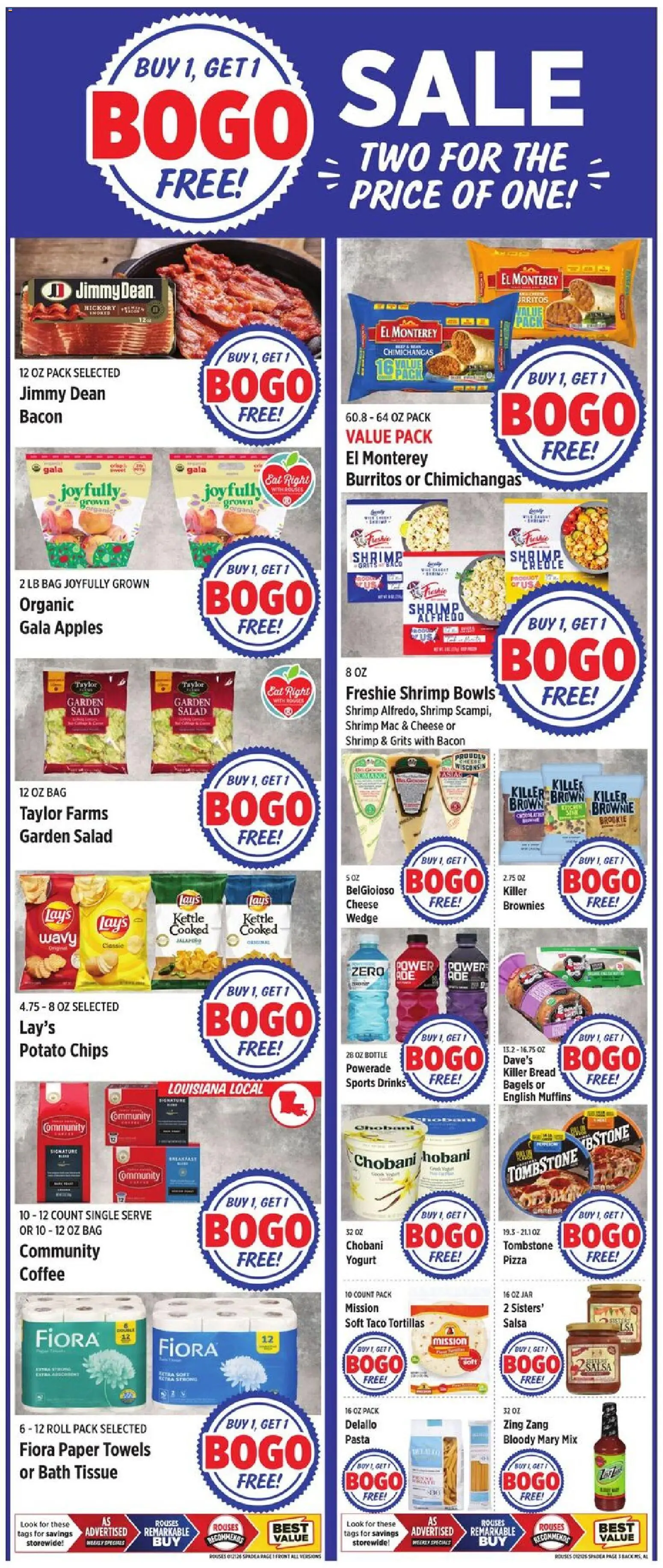 Rouses Weekly Ad - AL - valid from 21.01.2026 | Page: 2 | Products: Bath, Cheese, Coffee, Apples