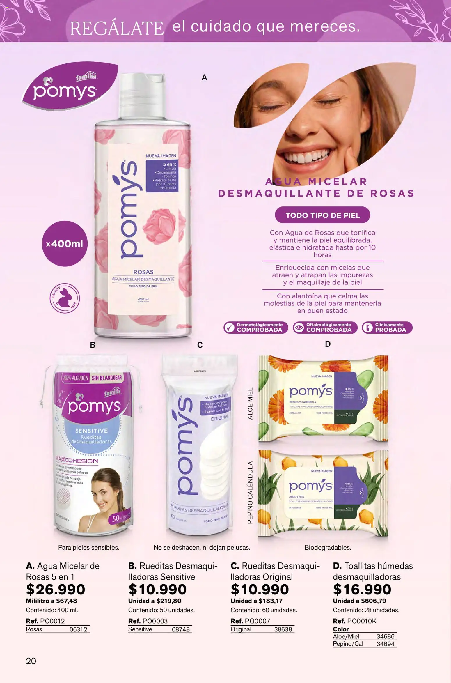 Leonisa revista - valida desde el 05.02.2026 | Página: 20 | Productos: Agua, Algodón, Maquillaje, Desmaquillante