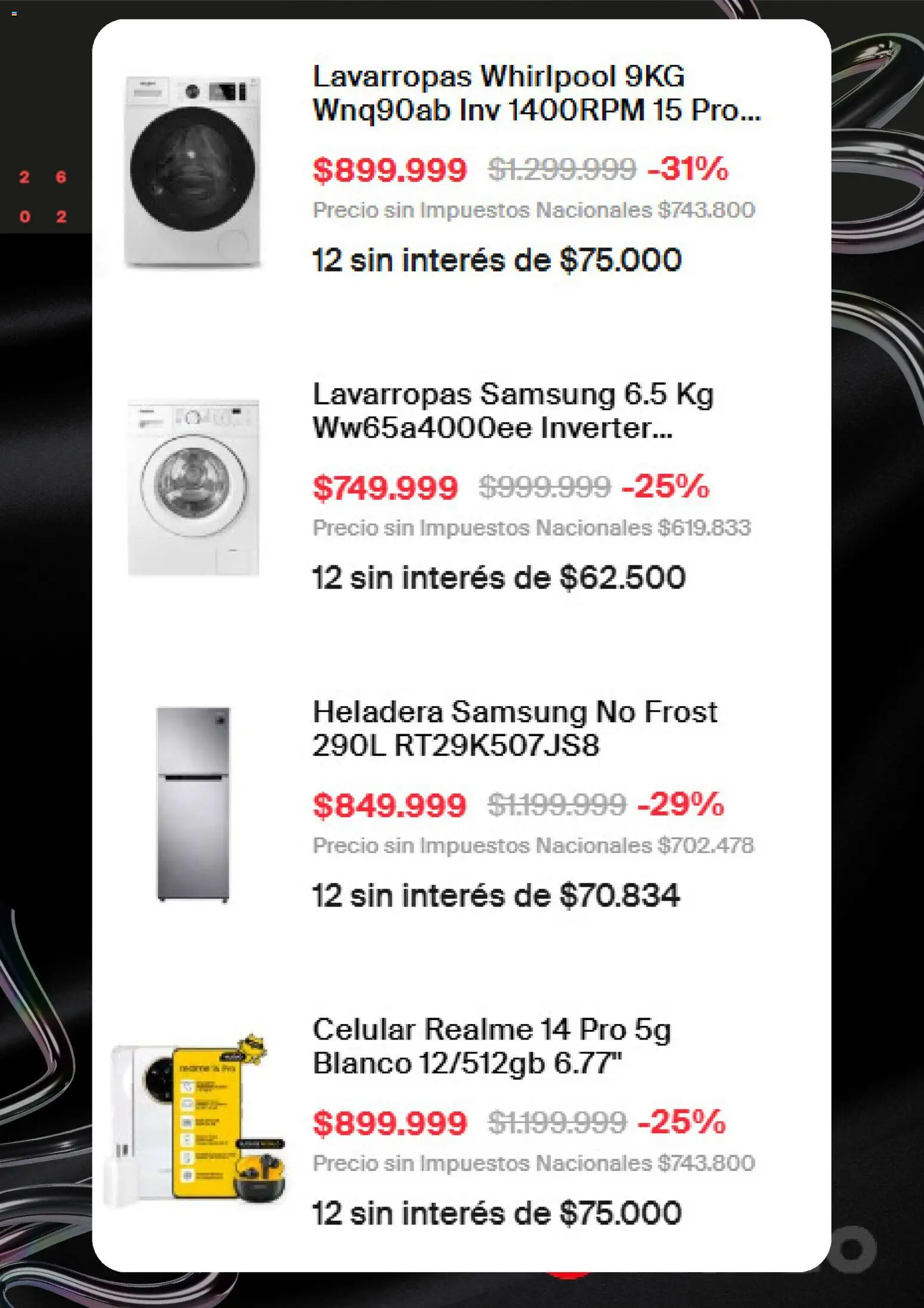 Naldo - Black Friday │ válido desde el 26.11.2025 | Página: 6 | Productos: Lavarropas, Heladera