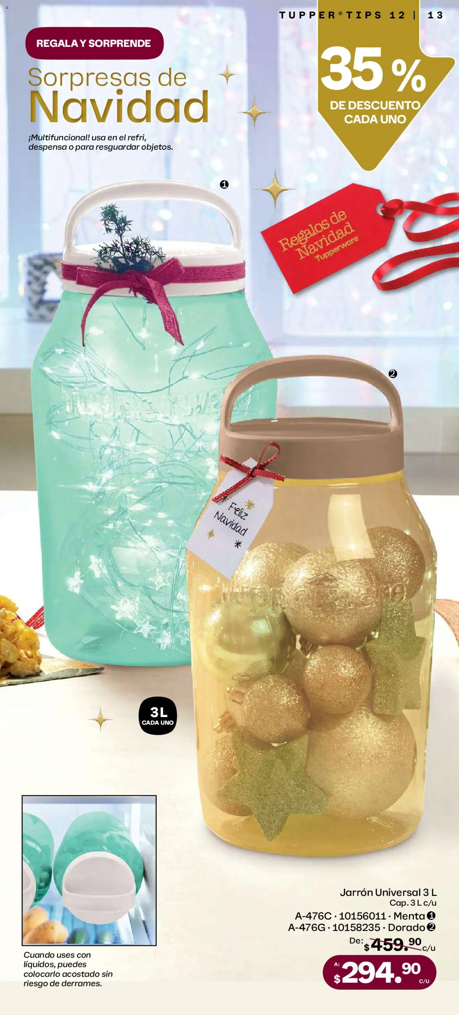 Nuevas ofertas de Tupperware válidas en toda la República Mexicana desde el 03.11.2025. ¡Encuentra las mejores ofertas en Tupperware catálogo! | Página: 13 | Productos: Tupper, Despensa