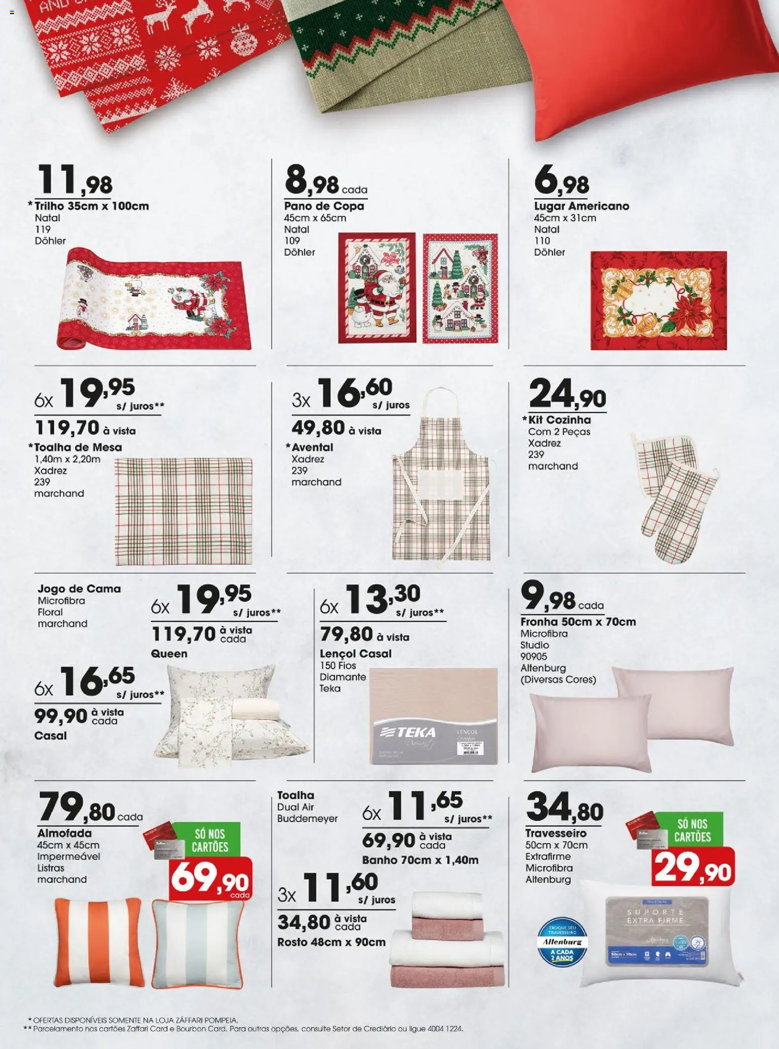 Zaffari Folheto - válido de 02.12.2025 | Página: 25 | Produtos: Travesseiro, Cama, Bourbon, Fronha