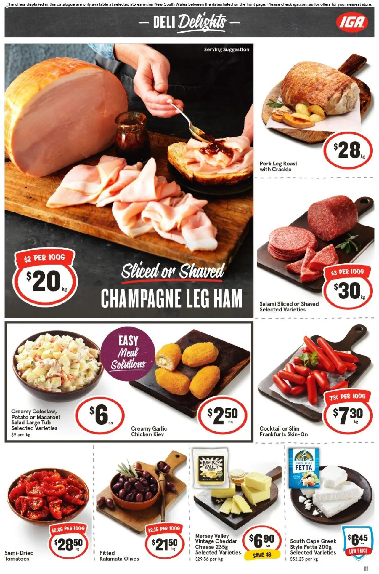 IGA catalogue - valid from 24.09.2025 | Page: 14 | Products: Cheese, Chicken, Tomatoes, Olives