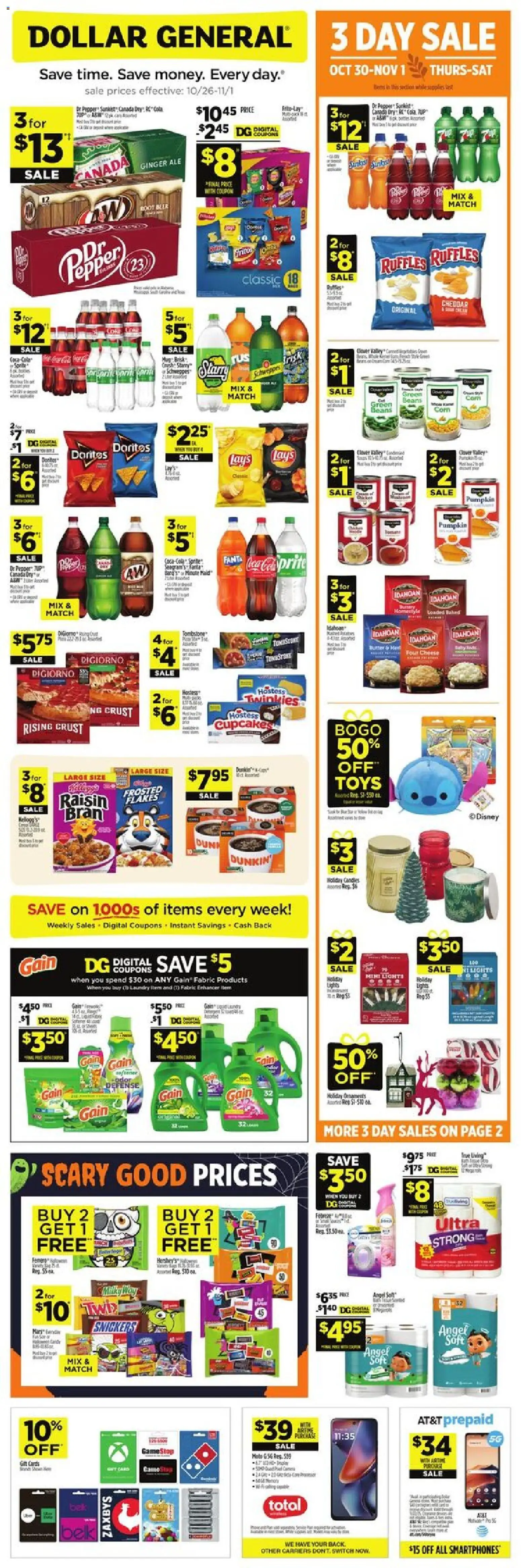 Dollar General Weekly Ad  - valid from 26.10.2025 | Page: 1