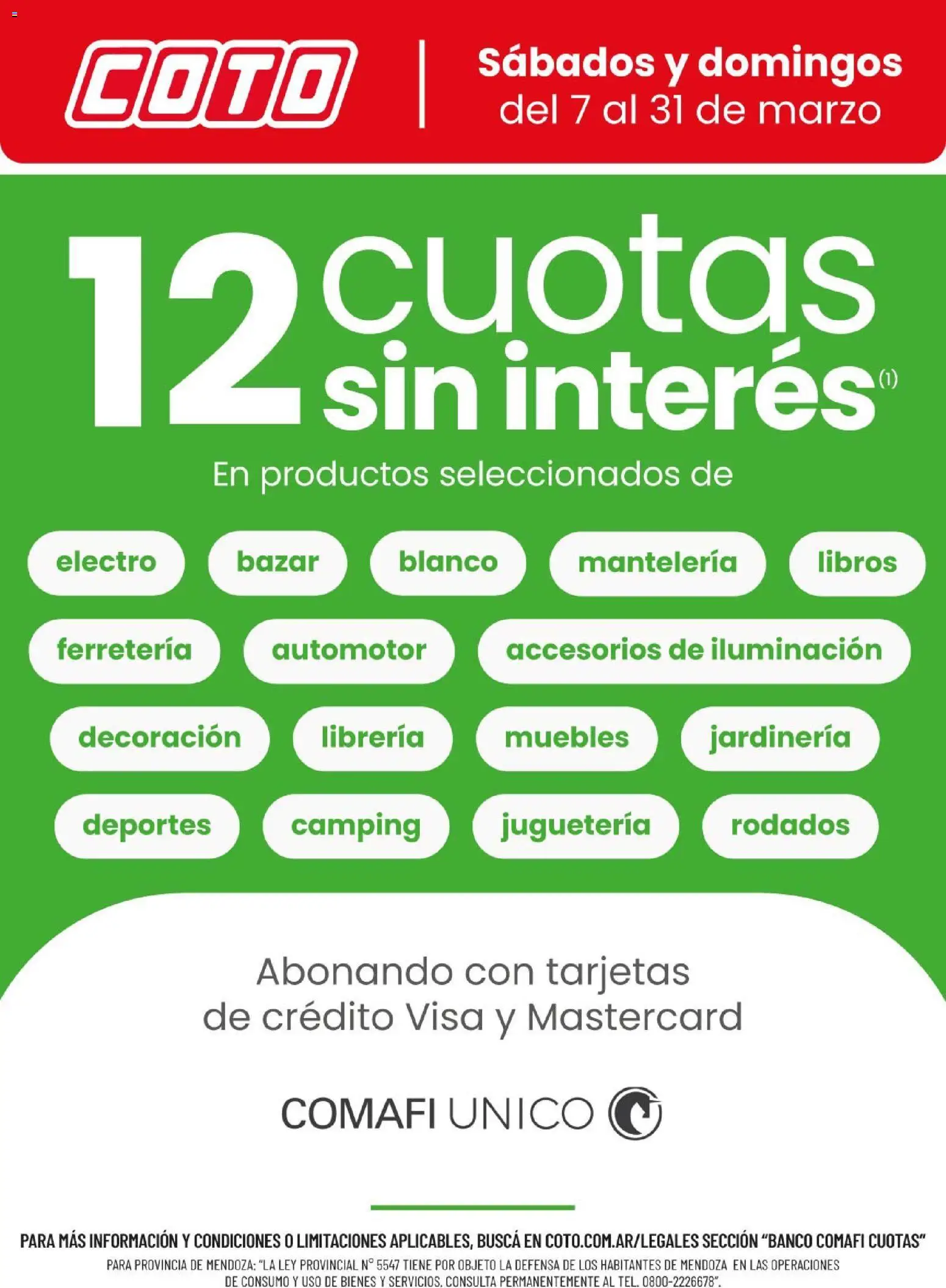 Coto - Banco Comafi Marzo │ válido desde el 07.03.2026 | Página: 1 | Productos: Banco