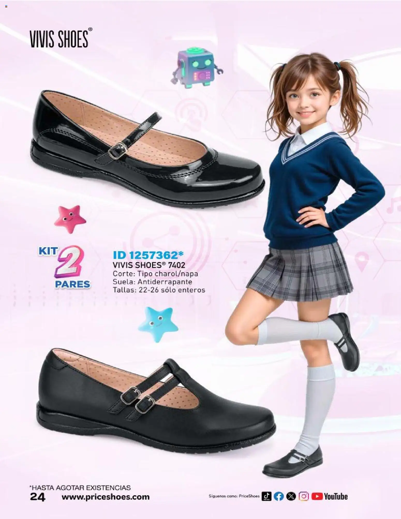 Nuevas ofertas de Price Shoes válidas en toda la República Mexicana desde el 01.09.2025. ¡Encuentra las mejores ofertas en Price Shoes catálogo Escolar! | Página: 24