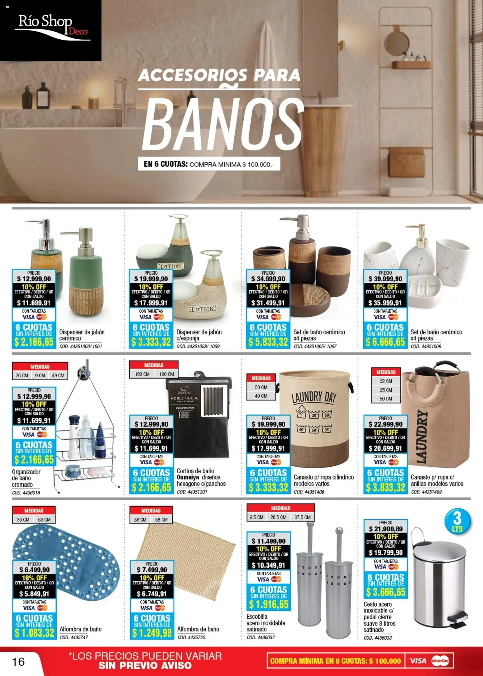 Río Shop Deco catálogo │ válido desde el 17.03.2026 | Página: 16 | Productos: Organizador, Cerámico, Baño, Escobilla