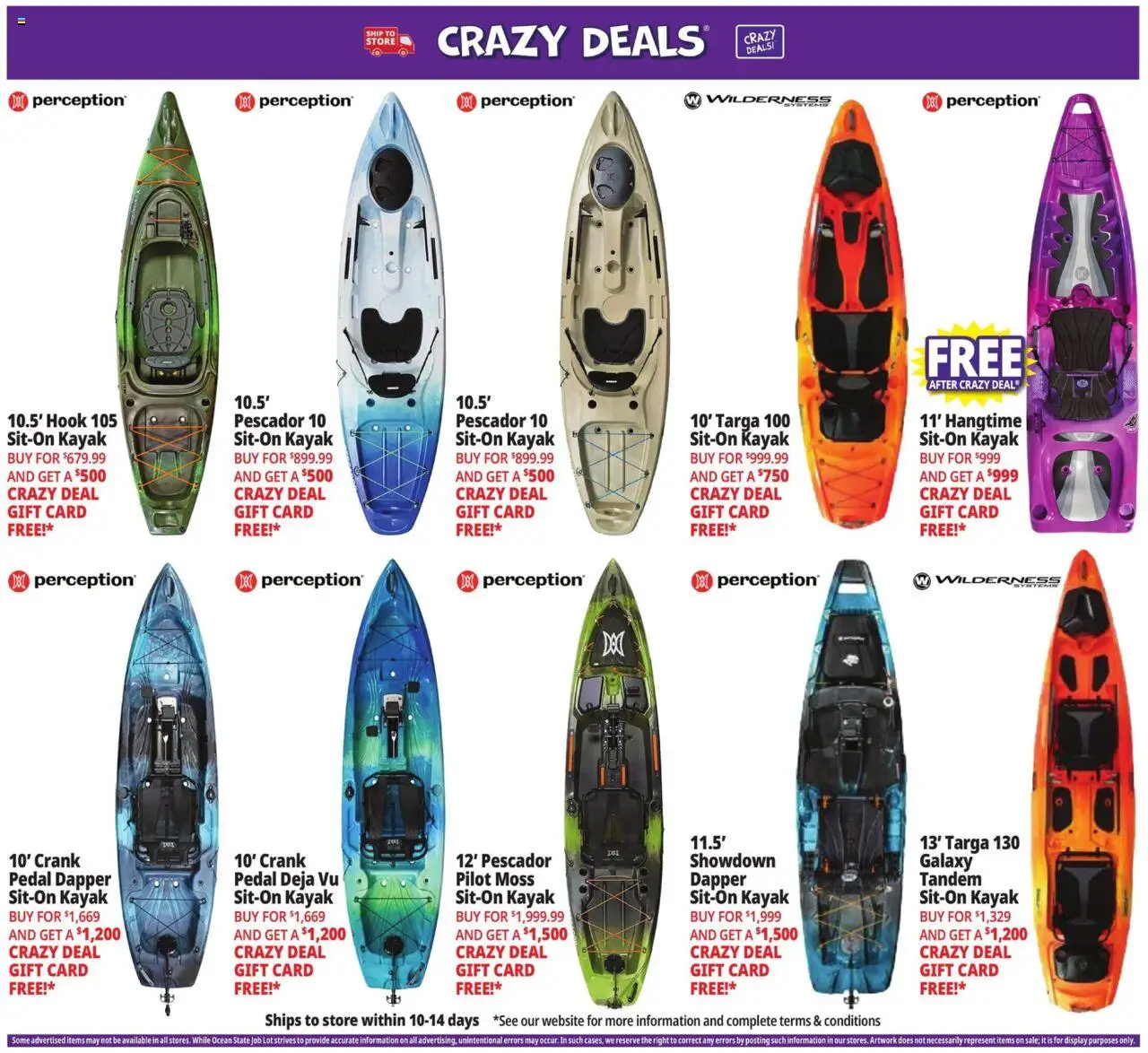Ocean State Job Lot Weekly Ad - valid from 31.07.2025 | Page: 22 | Products: Hook, Kayak