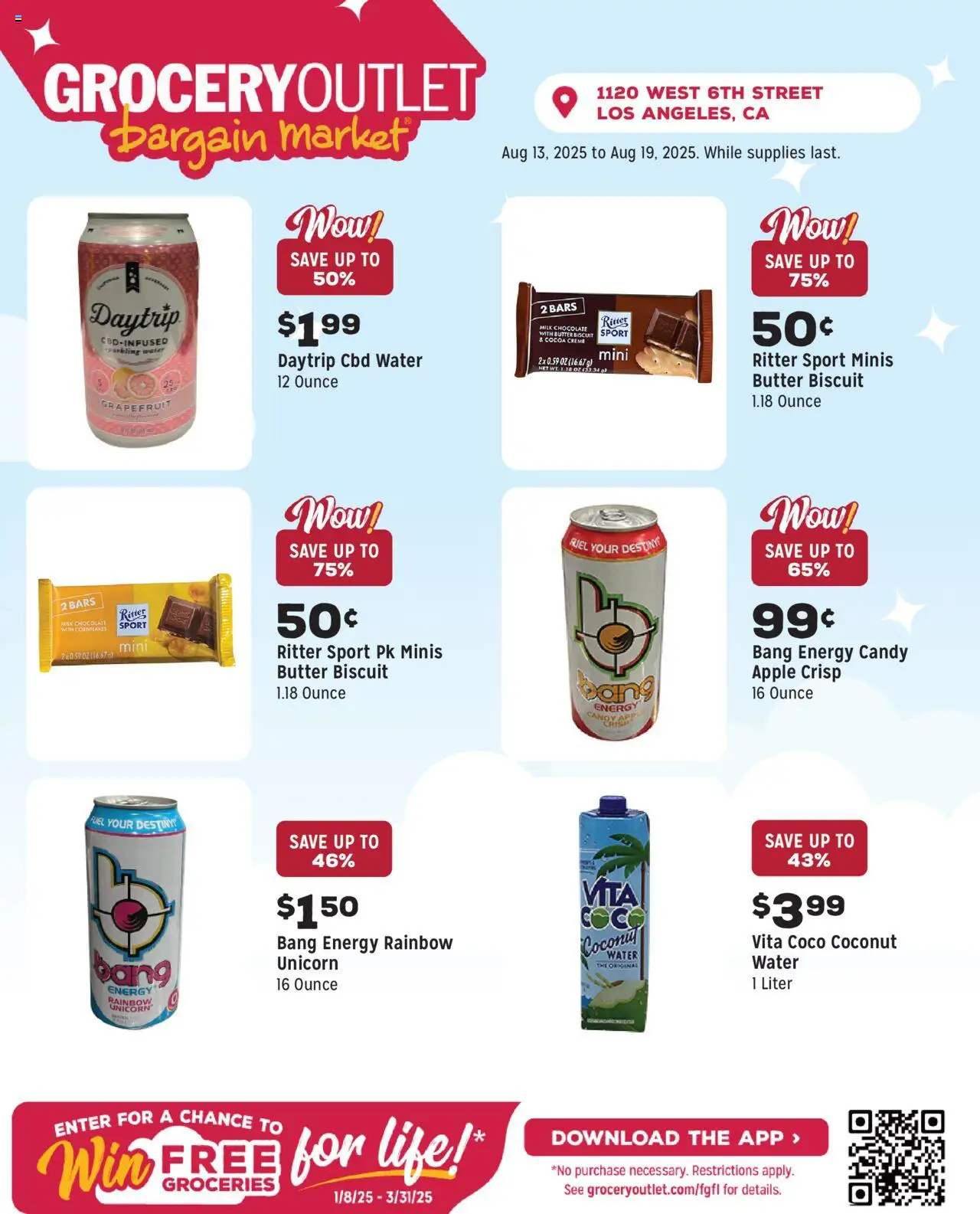 Grocery Outlet Weekly - CA - valid from 13.08.2025 | Page: 7 | Products: Milk, Butter, Grapefruit, Water