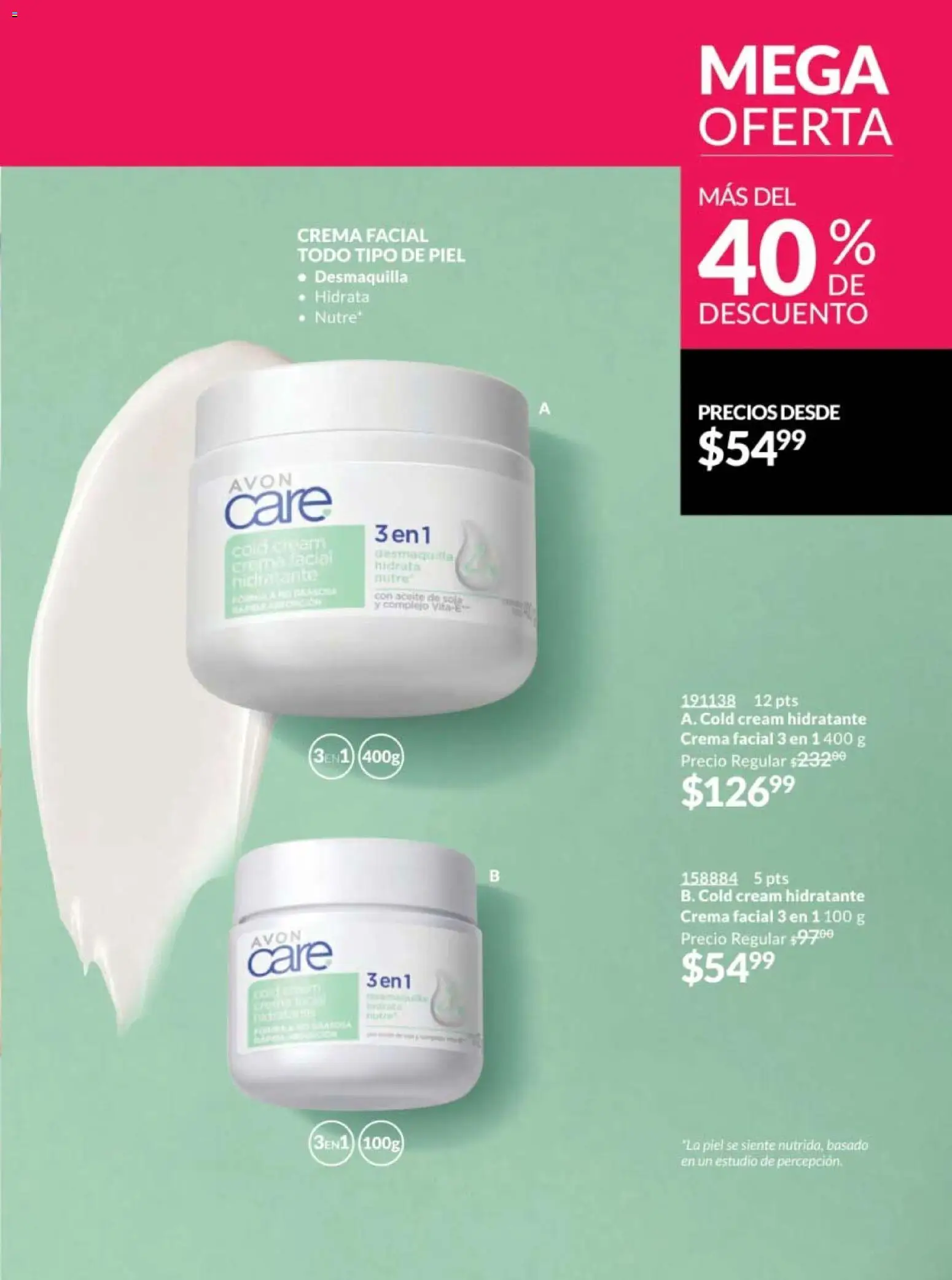 Nuevas ofertas de AVON válidas en toda la República Mexicana desde el 07.11.2025. ¡Encuentra las mejores ofertas en AVON campaña 17 2025! | Página: 159 | Productos: Crema, Aceite