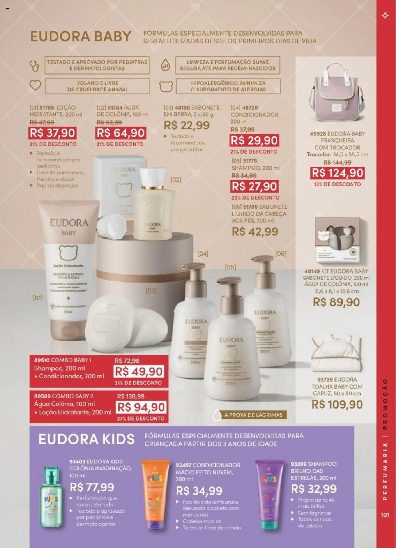 Eudora Folheto - válido de 06.06.2025 | Página: 101 | Produtos: Condicionador, Sabonete, Algodão, Sabonete líquido