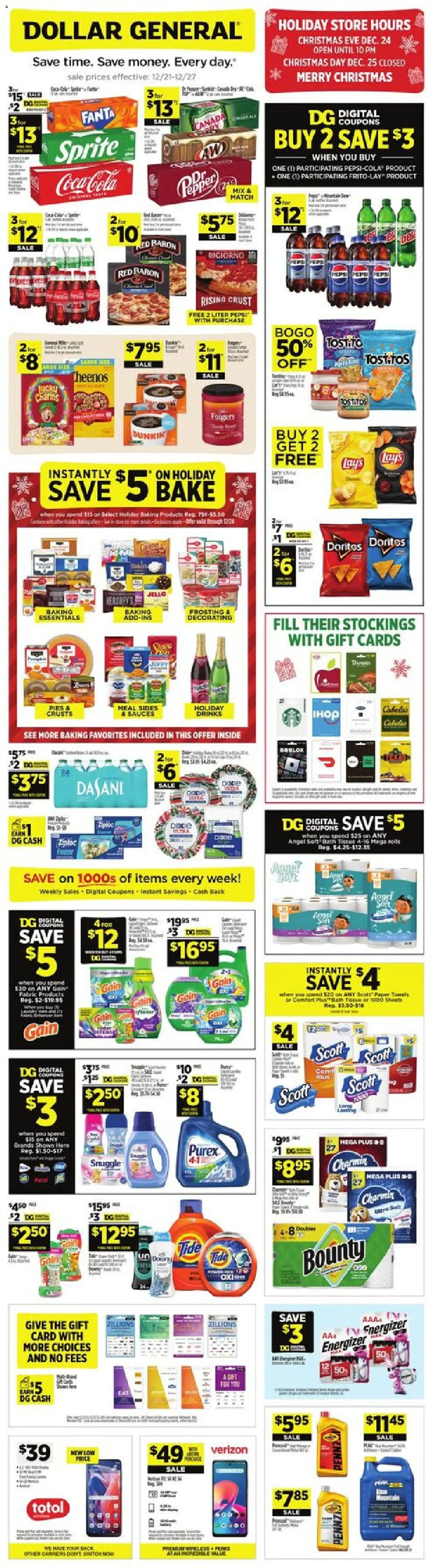 Dollar General Weekly Ad - valid from 21.12.2025 | Page: 1