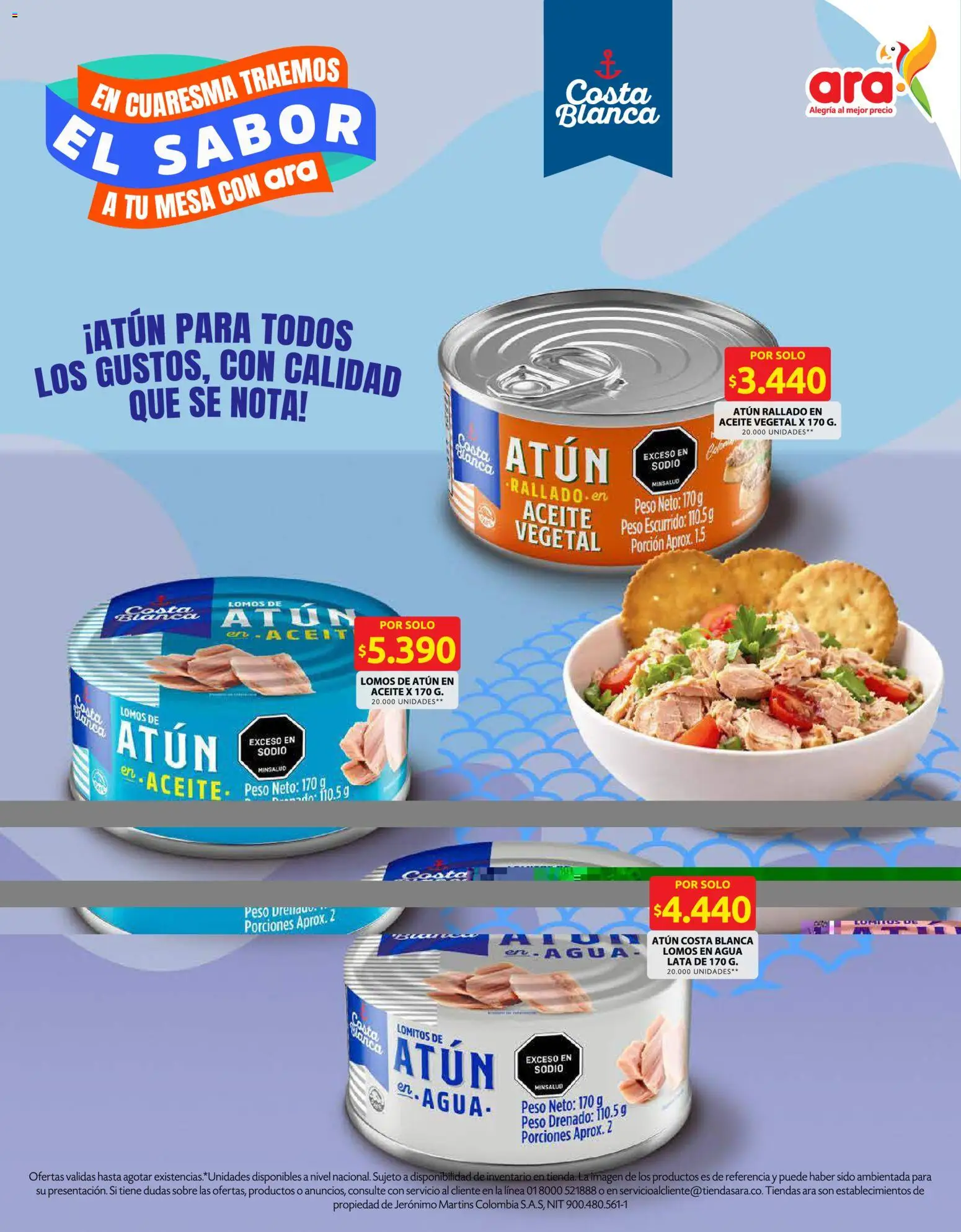 Ara revista - valida desde el 20.03.2026 | Página: 6 | Productos: Agua, Peso, Sobre, Mesa