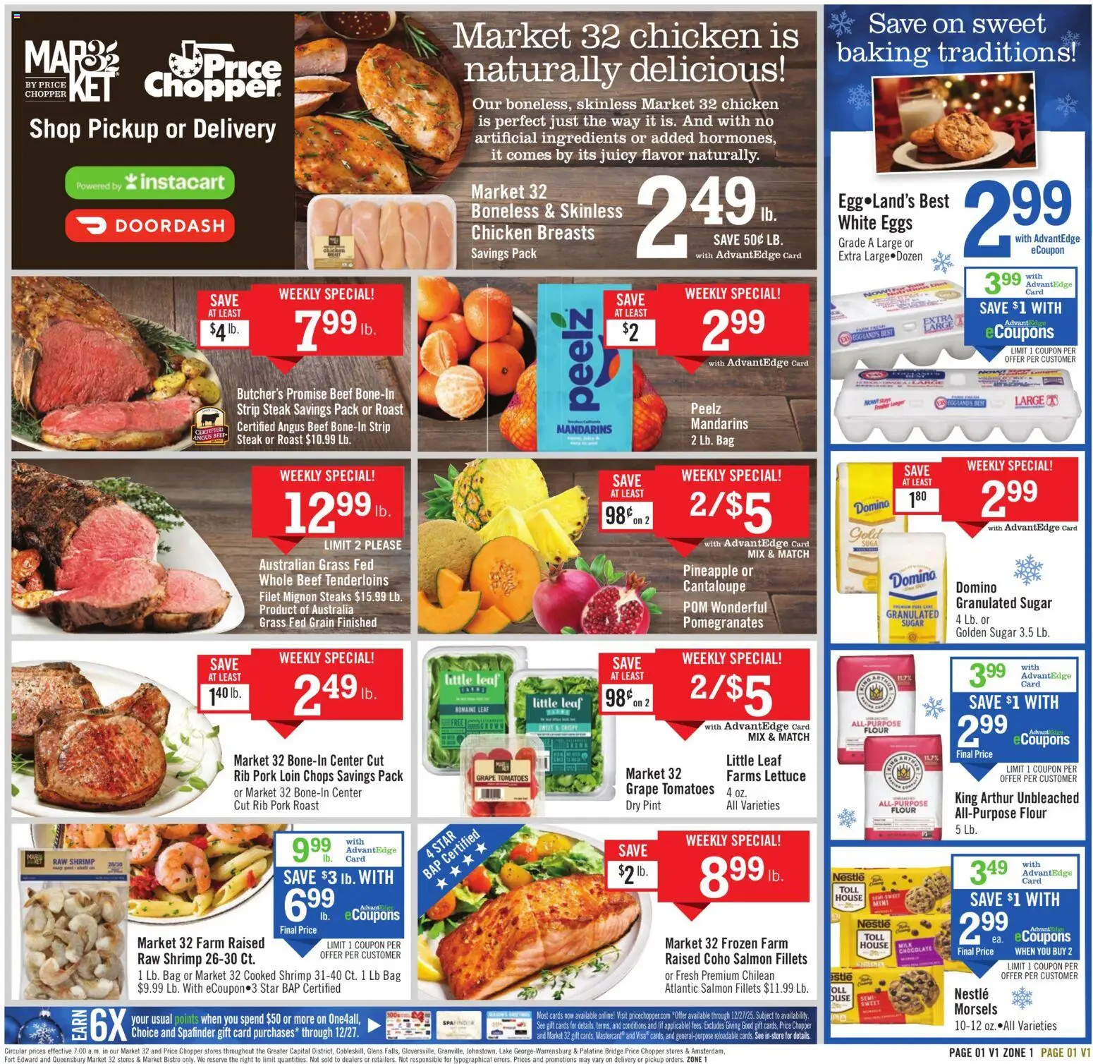 Price Chopper Weekly Ad - valid from 06.12.2025 | Page: 1 | Products: Romaine, Beef, Pineapple, Sugar