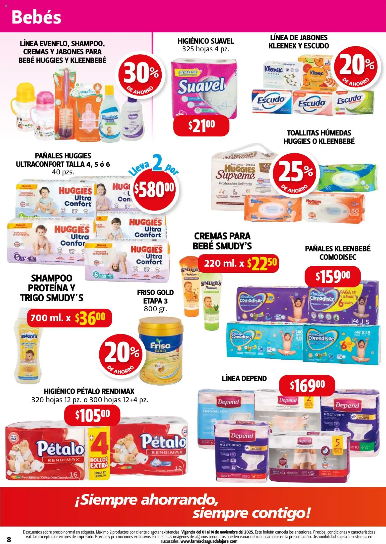 Nuevas ofertas de Farmacia Guadalajara válidas en toda la República Mexicana desde el 01.11.2025. ¡Encuentra las mejores ofertas en Farmacia Guadalajara catálogo! | Página: 8