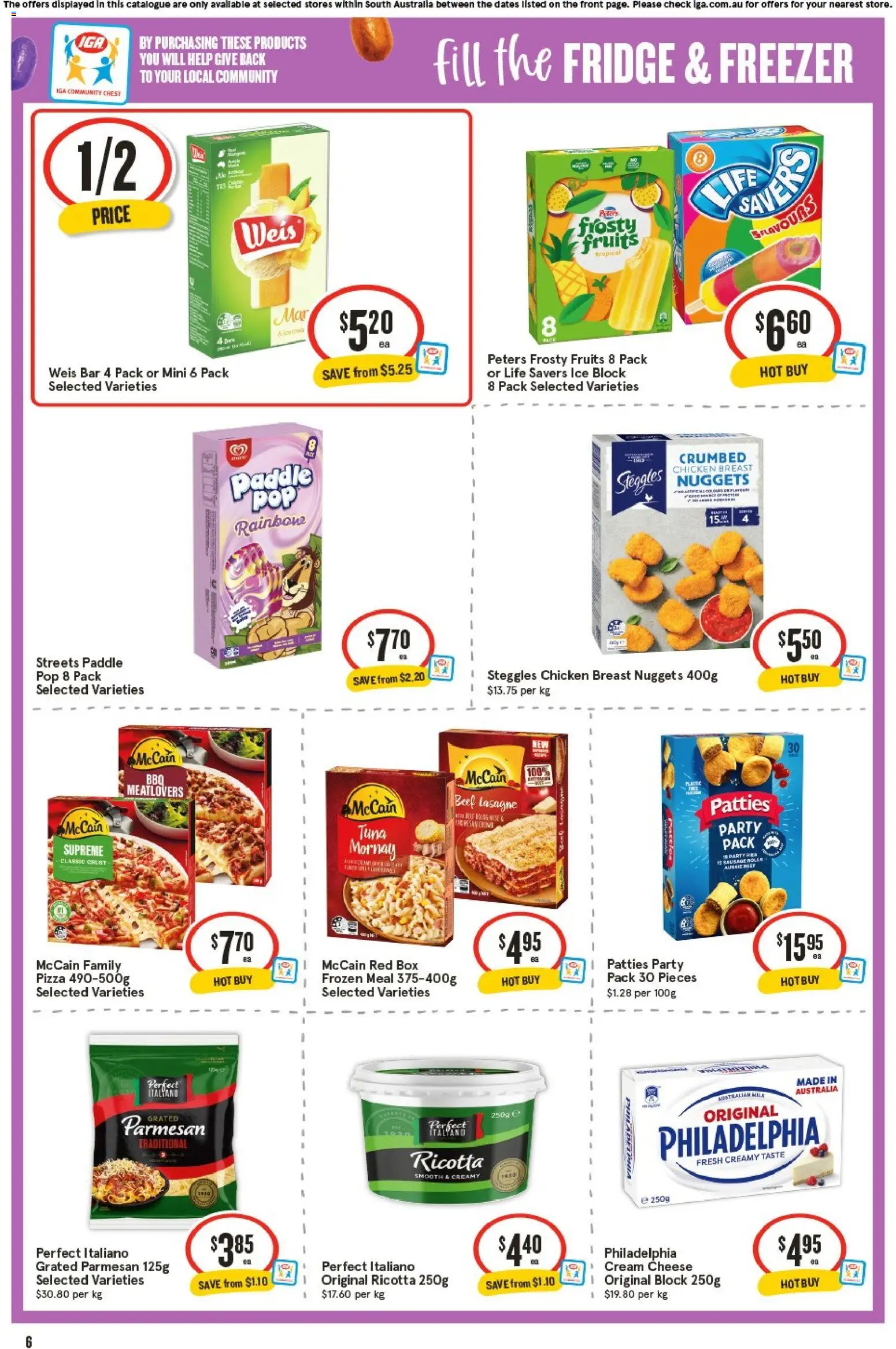 IGA catalogue - valid from 01.04.2026 | Page: 6 | Products: Cheese, Beef, Cream, Fruits