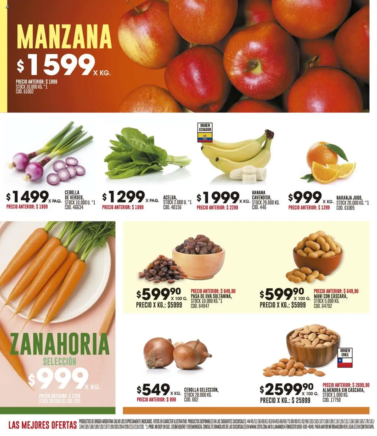 Coto ofertas │ válido desde el 08.09.2025 | Página: 2 | Productos: Cebolla, Mani, Manzana, Zanahoria