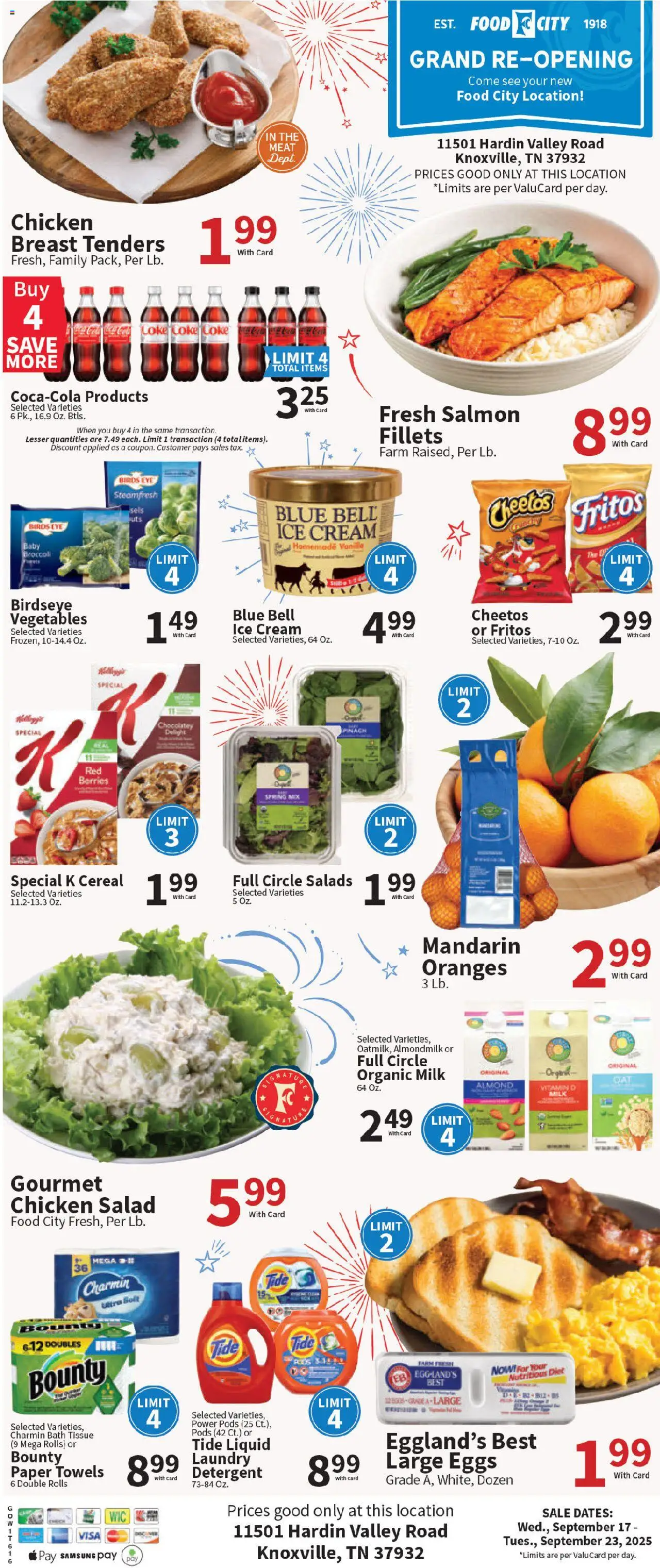 Food City Grand Opening - valid from 17.09.2025 | Page: 1 | Products: Broccoli, Berries, Salad, Vegetables