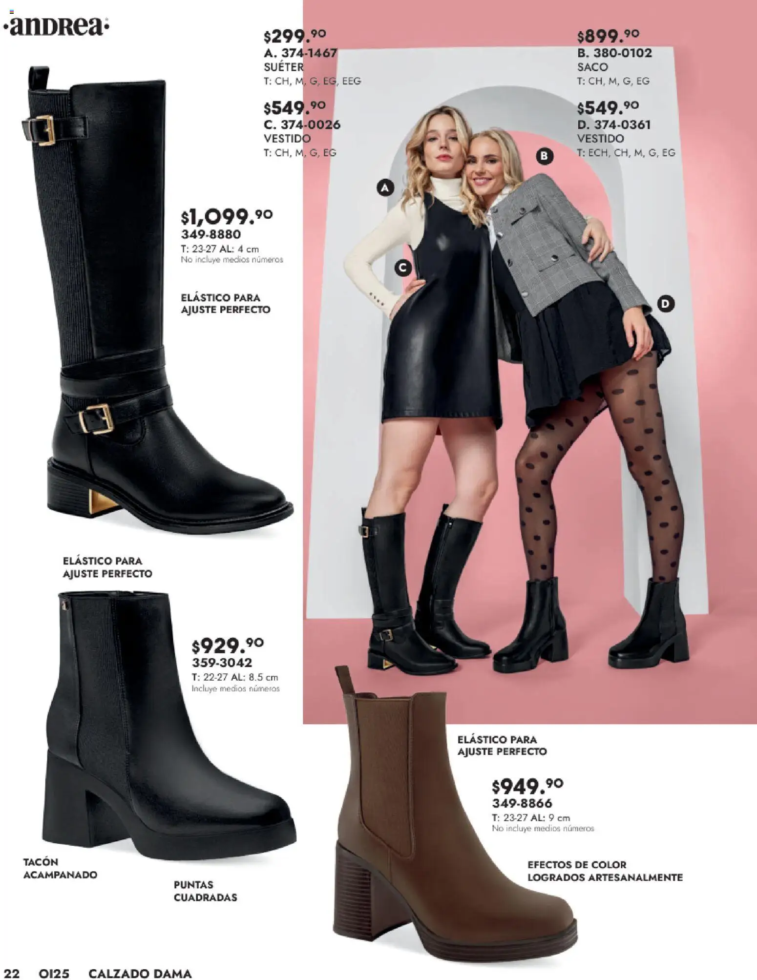 Nuevas ofertas de Andrea válidas en toda la República Mexicana desde el 24.08.2025. ¡Encuentra las mejores ofertas en Andrea - Catálogo Calzado Dama! | Página: 22 | Productos: Suéter, Vestido
