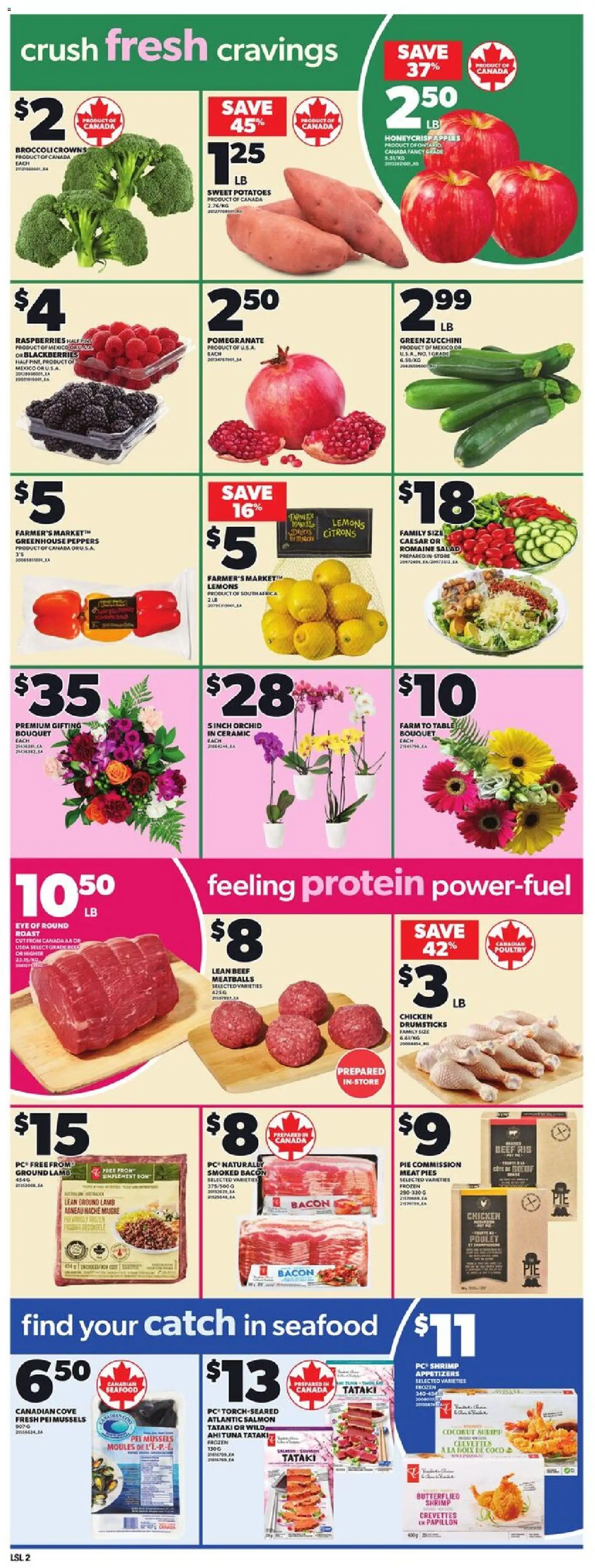 Loblaws flyer valid from 30.10.2025 | Page: 5 | Products: Salad, PC, Chicken, Apples