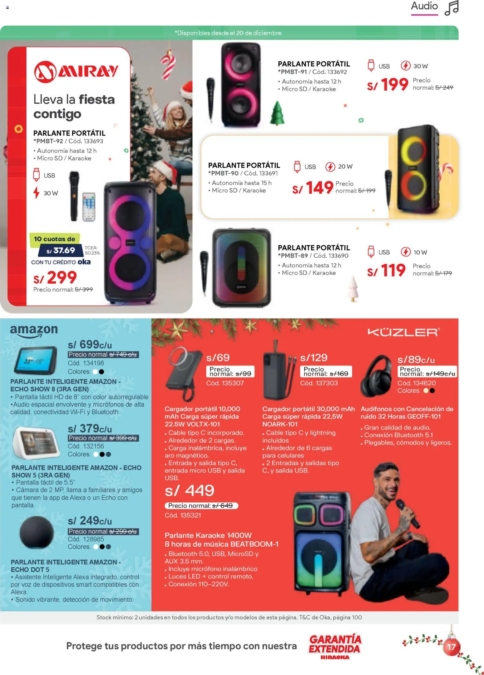 Catálogo Hiraoka válido desde 06.12.2025 | Página: 17 | Productos: Audio, Cable, Micrófono, Parlante