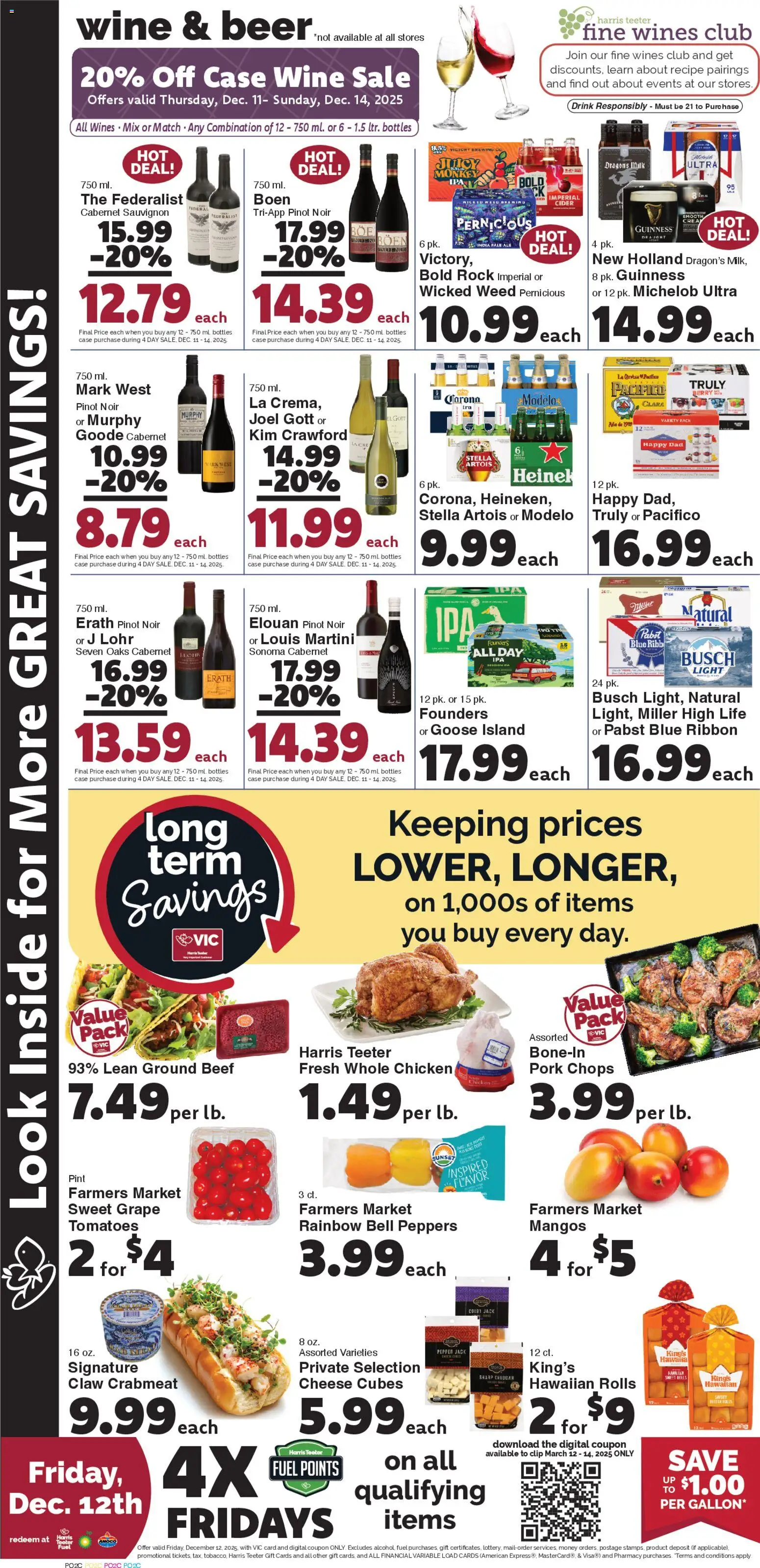 Harris Teeter Weekly Ad - SC - valid from 10.12.2025 | Page: 11 | Products: Peppers, Clip, Wine, Case