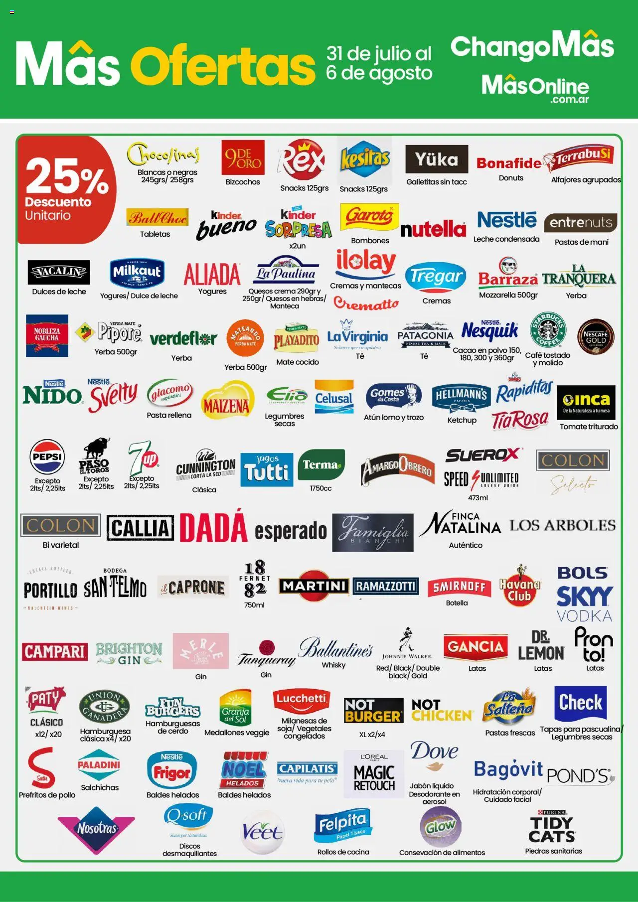 Changomas ofertas │ válido desde el 31.07.2025 | Página: 2 | Productos: Pollo, Mani, Desodorante, Leche