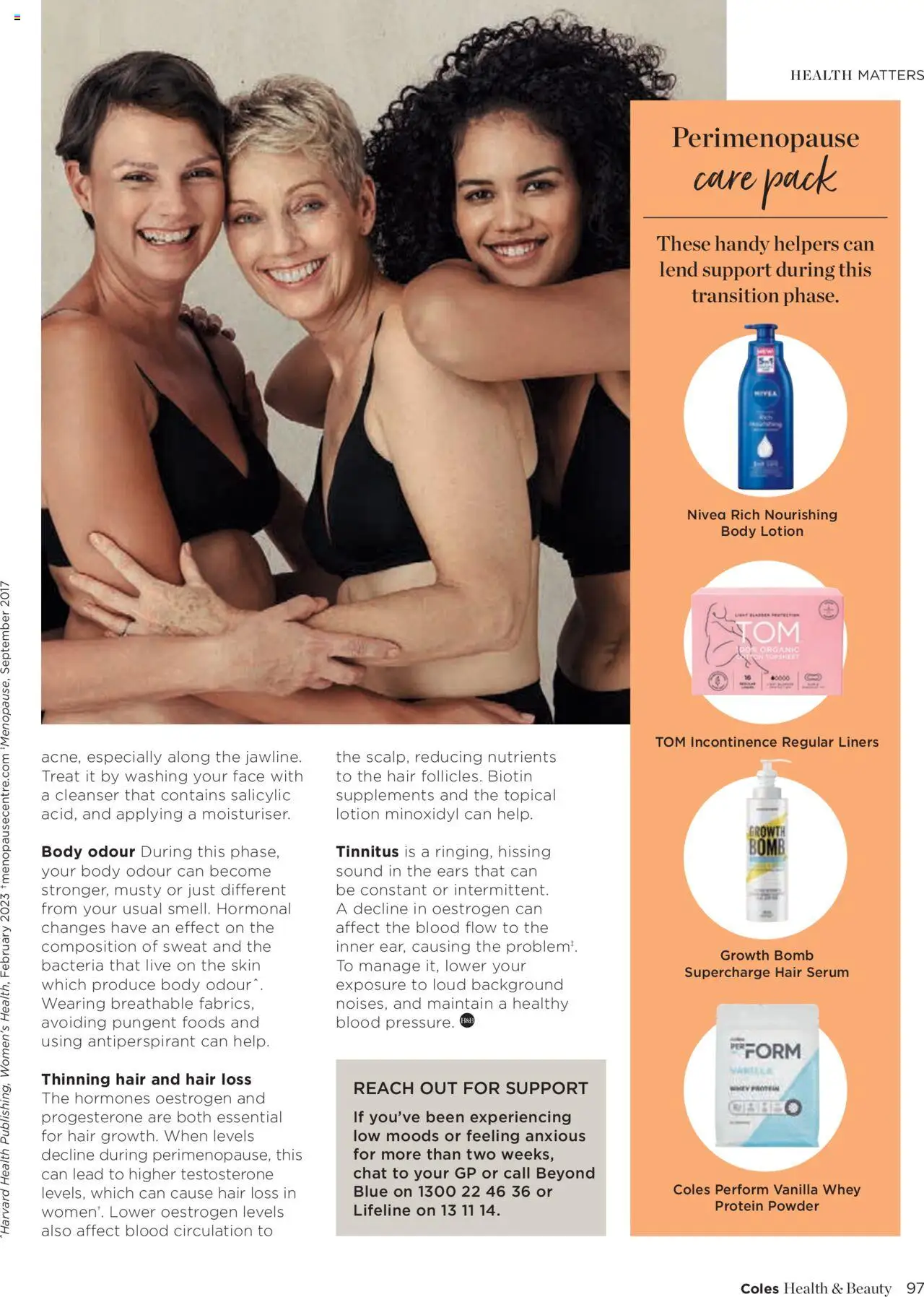 Coles catalogue - valid from 07.10.2024 | Page: 97 | Products: Lotion, Antiperspirant, Hair serum, Nutrients