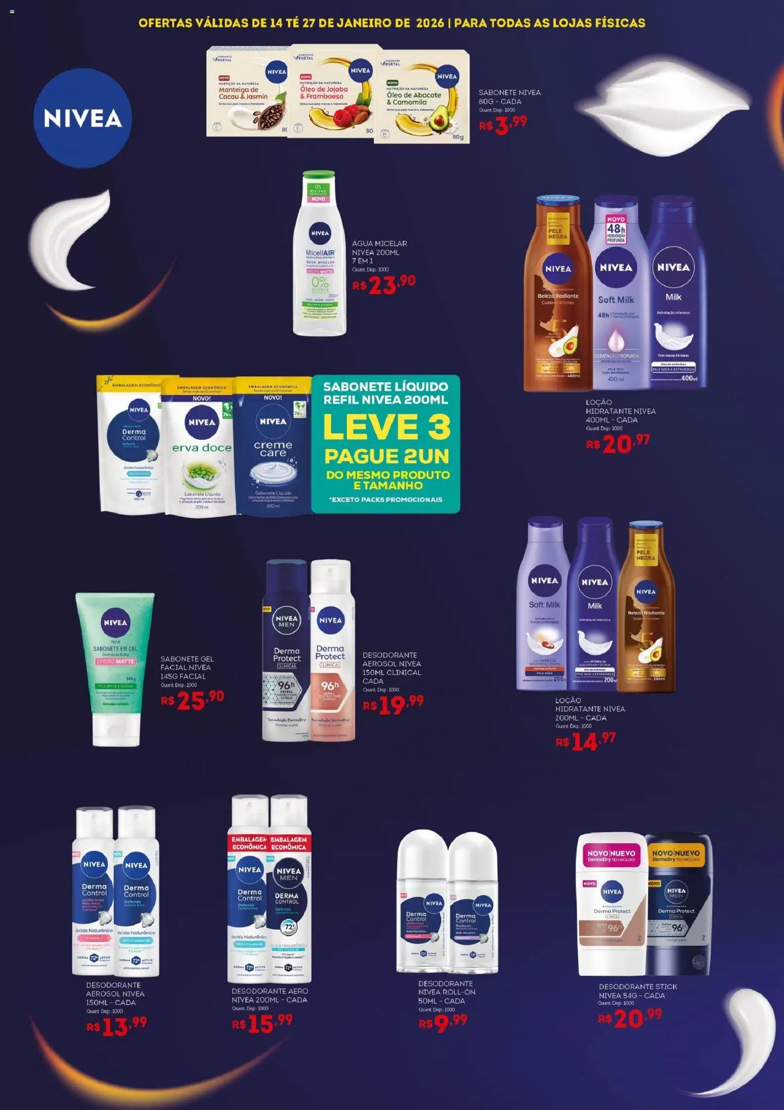 Bistek Supermercados Folheto - válido de 14.01.2026 | Página: 2 | Produtos: Desodorante, Óleo, Sabonete, Sabonete líquido