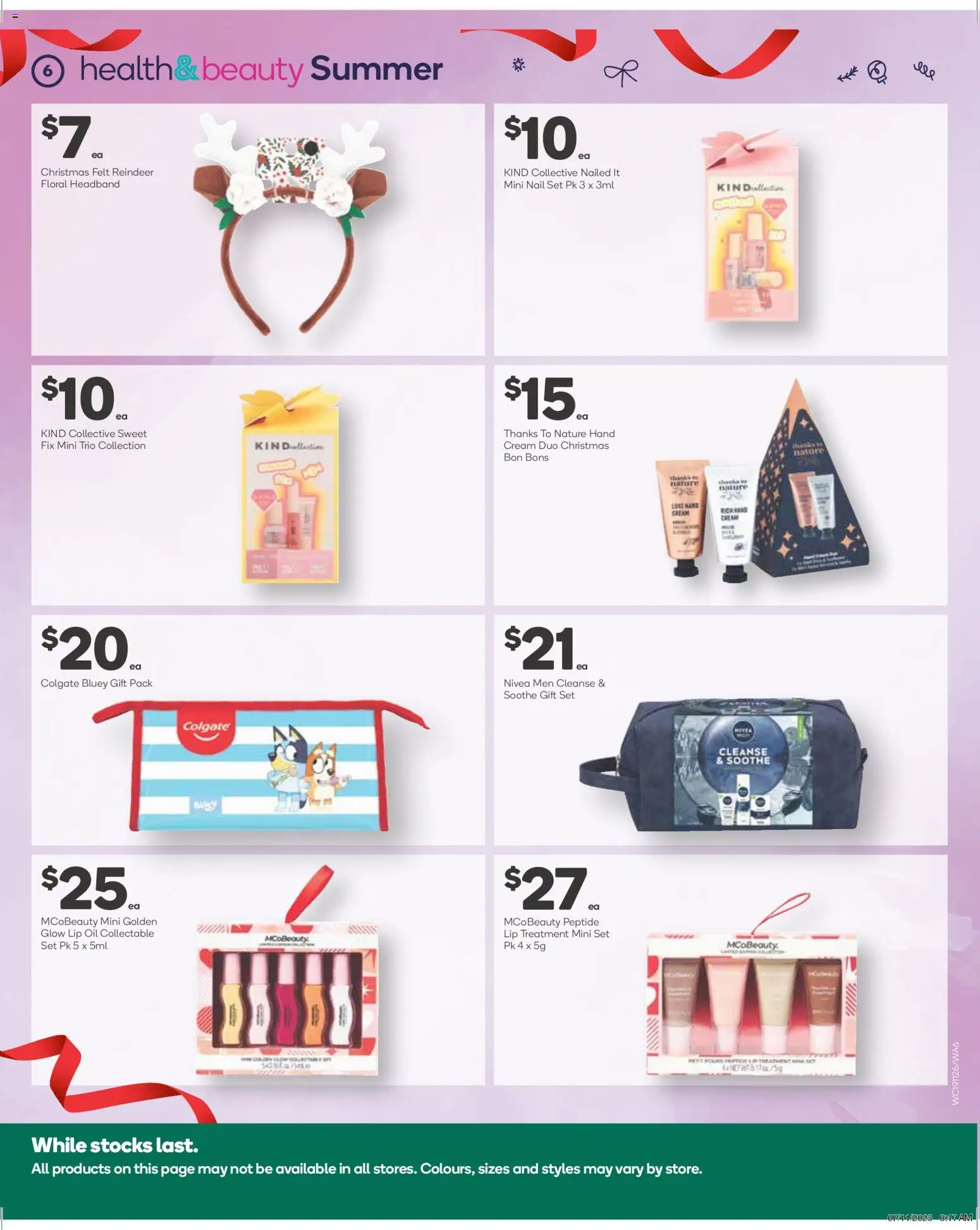 Woolworths catalogue - valid from 19.11.2025 | Page: 7 | Products: Floral, Oil, Cream, Nail set