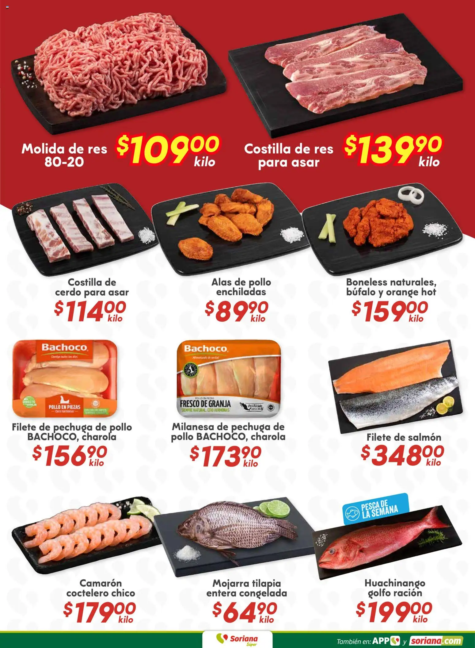 Nuevas ofertas de Soriana válidas en toda la República Mexicana desde el 16.01.2026. ¡Encuentra las mejores ofertas en Soriana - Fin de Semana Súper: Saltillo y Torreón! | Página: 8 | Productos: Pollo, Milanesa, Cerdo, Res