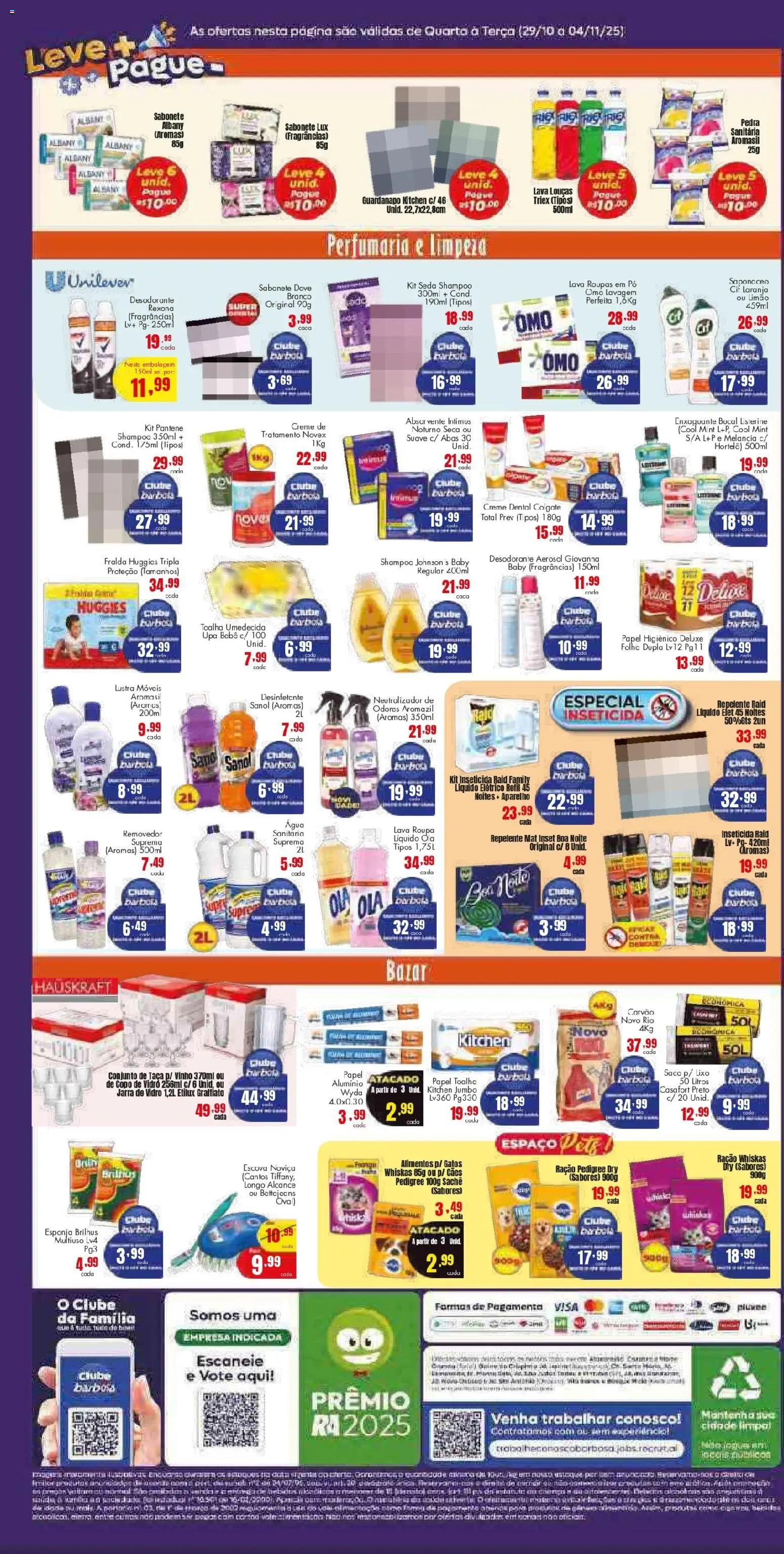 Barbosa Supermercados Folheto - válido de 29.10.2025 | Página: 3 | Produtos: Melancia, Papel toalha, Desodorante, Jarra
