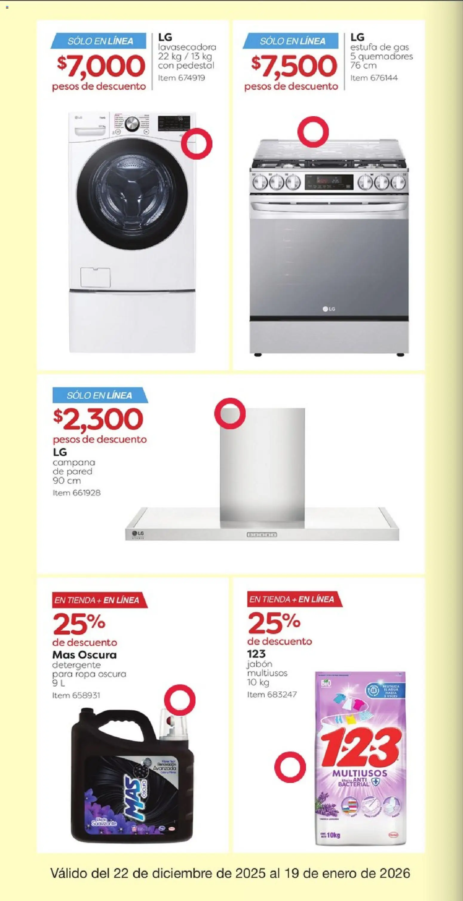 Nuevas ofertas de Costco válidas en toda la República Mexicana desde el 22.12.2025. ¡Encuentra las mejores ofertas en Costco catálogo! | Página: 10 | Productos: Detergente, Ropa, Campana, Jabón