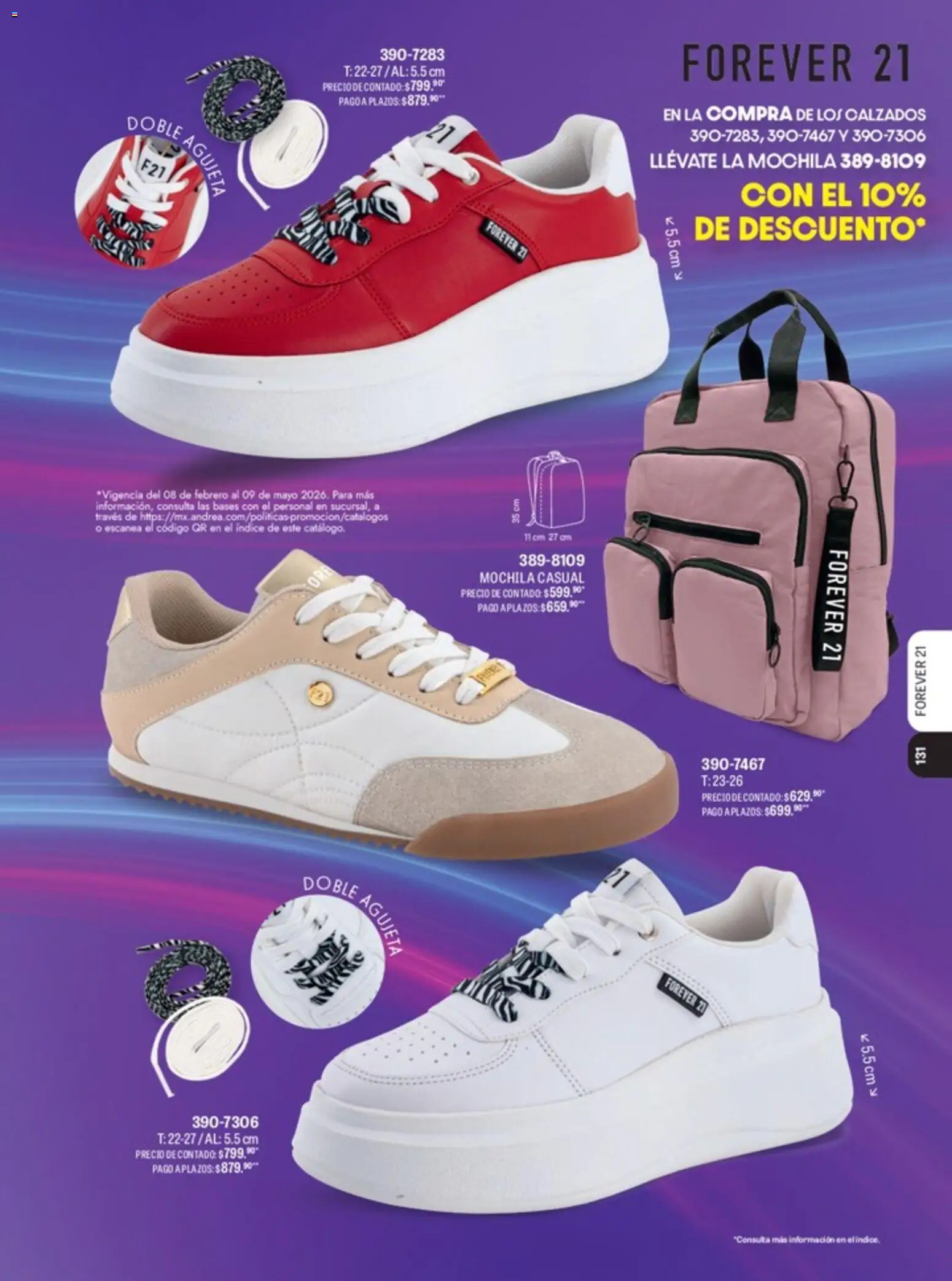 Nuevas ofertas de Andrea válidas en toda la República Mexicana desde el 15.04.2026. ¡Encuentra las mejores ofertas en Andrea catálogo Lo mejor en marcas! | Página: 100 | Productos: Mochila