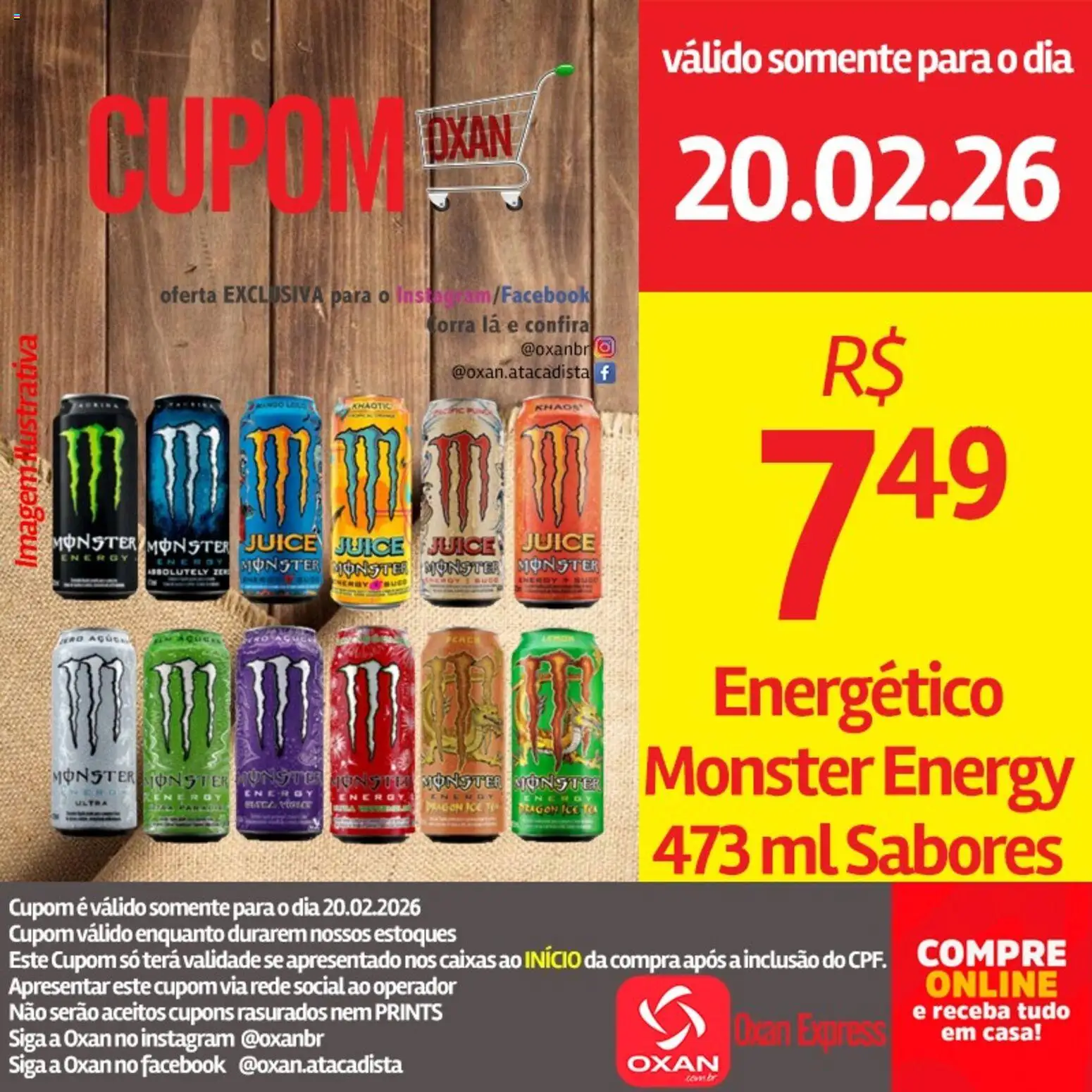 Oxan Atacadista Folheto - válido de 20.02.2026 | Página: 7 | Produtos: Energético, Monster