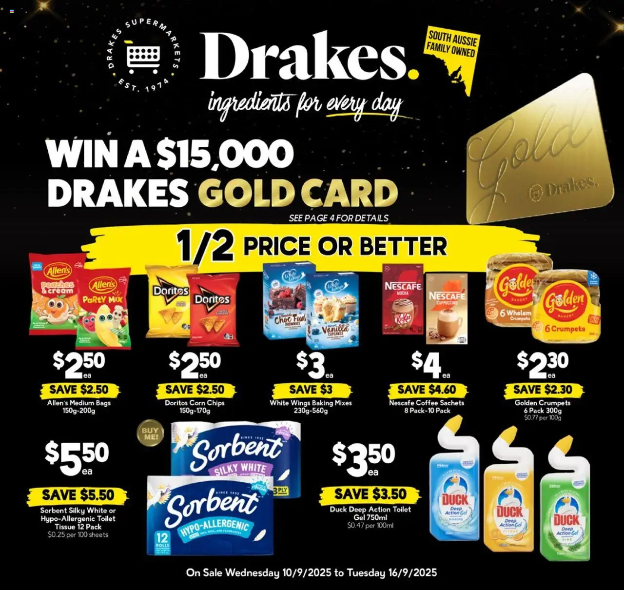 Drakes catalogue - valid from 10.09.2025 | Page: 18 | Products: Crumpets, Duck, Chips, Nescafe
