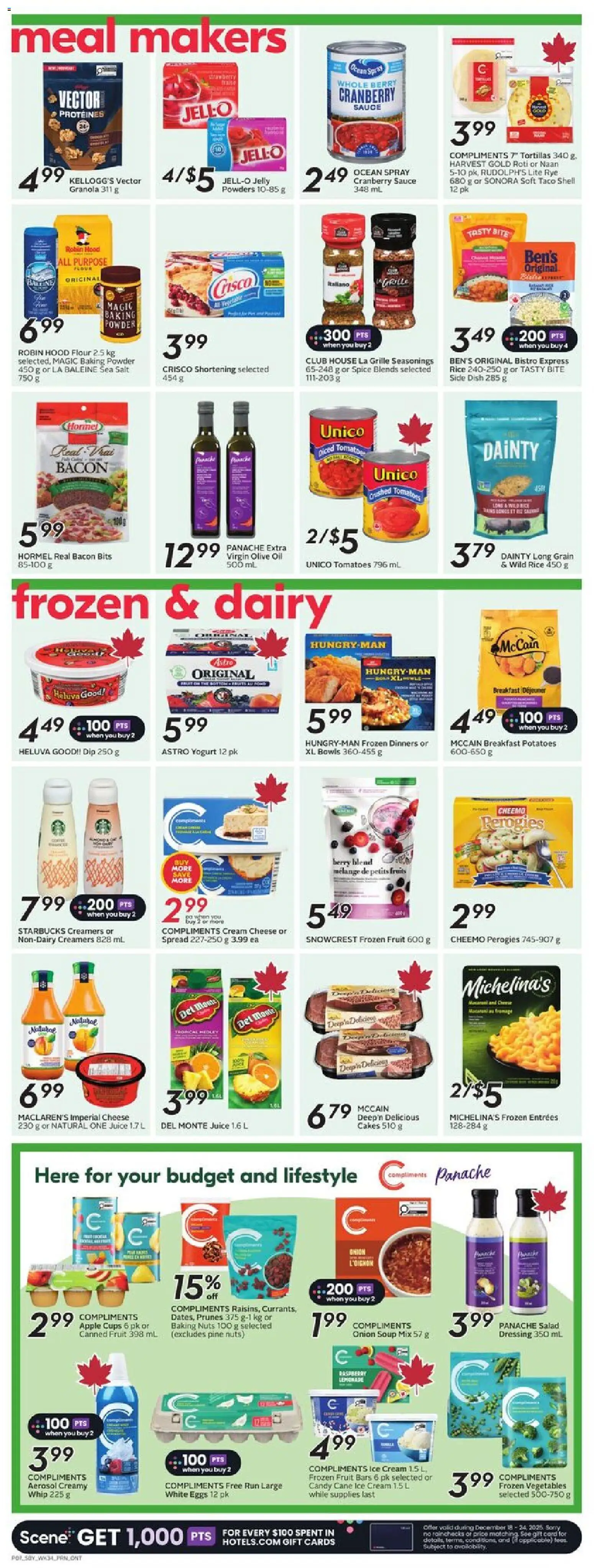 Sobeys flyer valid from 18.12.2025 | Page: 10 | Products: Nuts, Ice cream, Eggs, Oil
