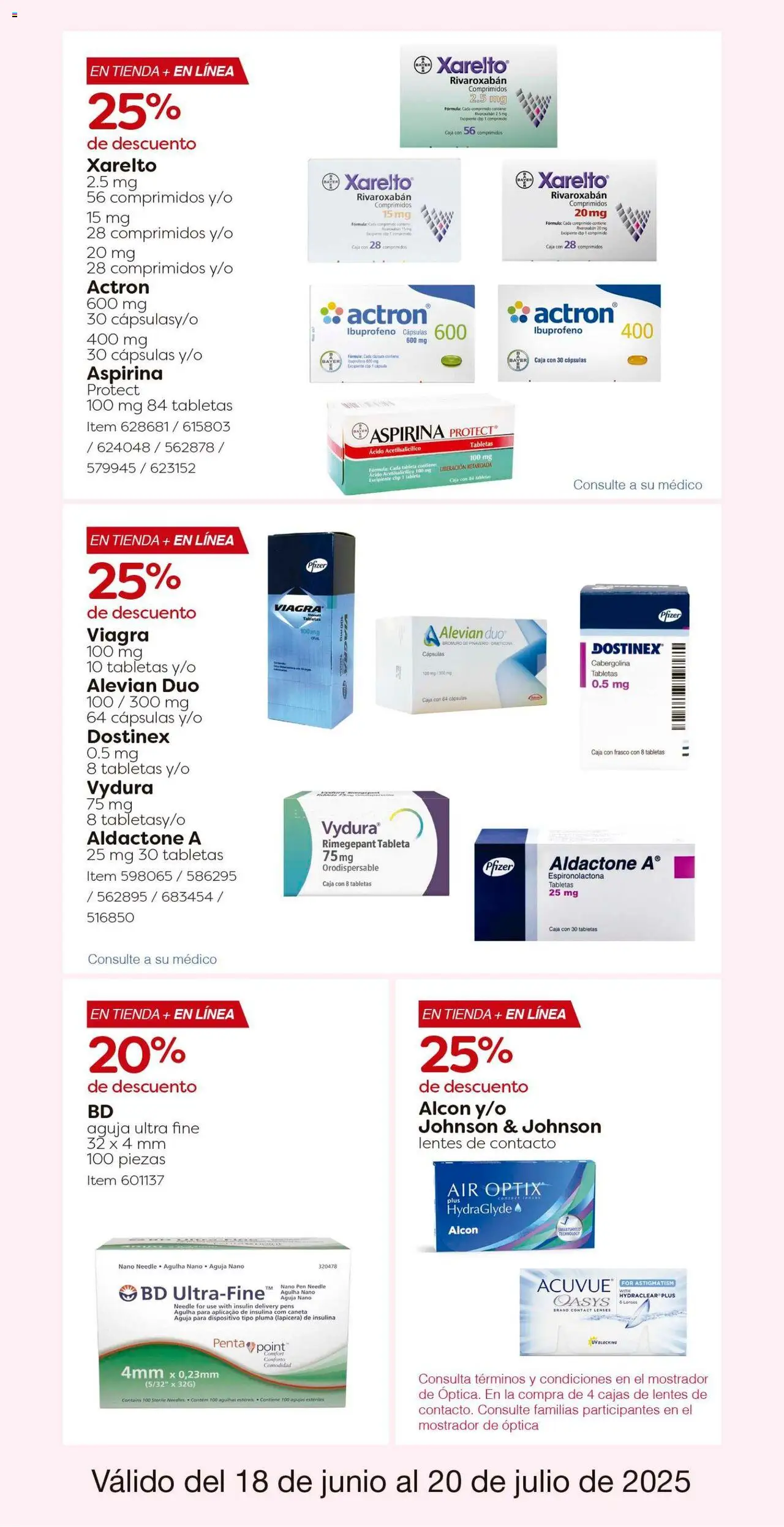 Nuevas ofertas de Costco válidas en toda la República Mexicana desde el 18.06.2025. ¡Encuentra las mejores ofertas en Costco catálogo! | Página: 33 | Productos: Lentes, Frasco, Caja, Tableta